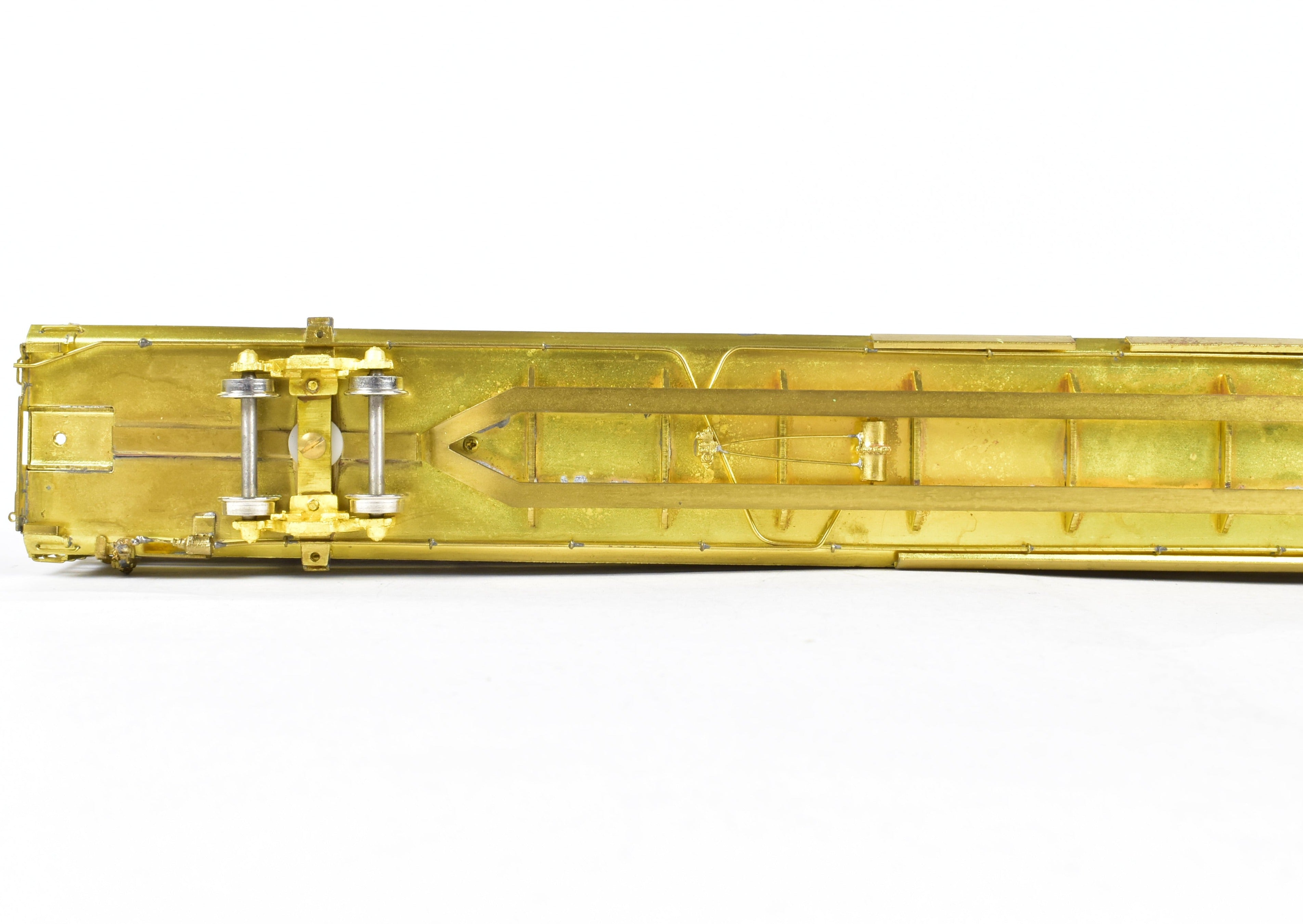 HO Scale Brass Tri - Level Auto Rack Model by Overland Models, Inc. (OMI) for Various Railroads like ATSF, BN, CR, N&W, and SP with Pressed Sides and Optional Roof