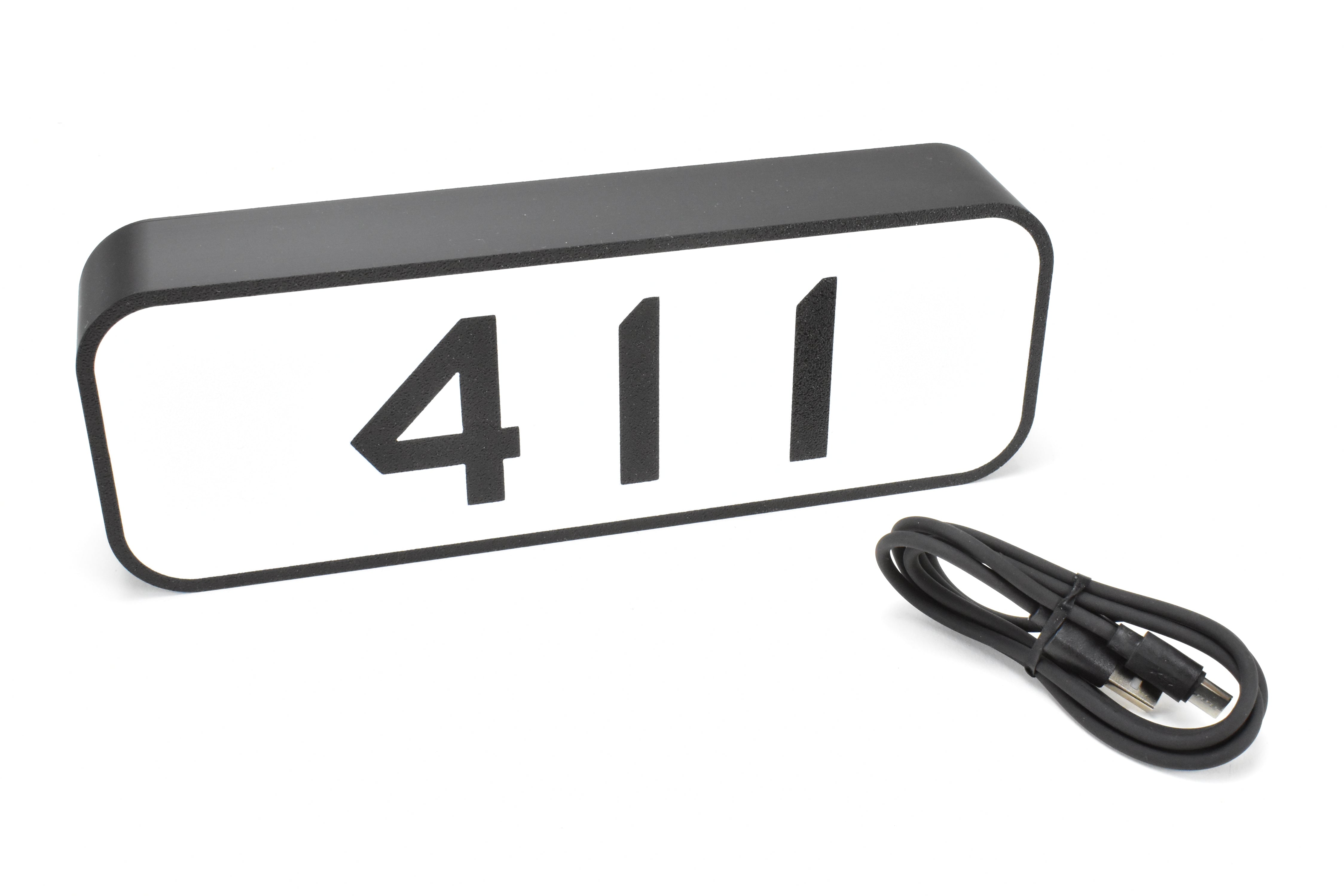 Customizable 3D Printed and Illuminated Sign for C&NW - Chicago & Northwestern #411 Number Board, Ideal for Display