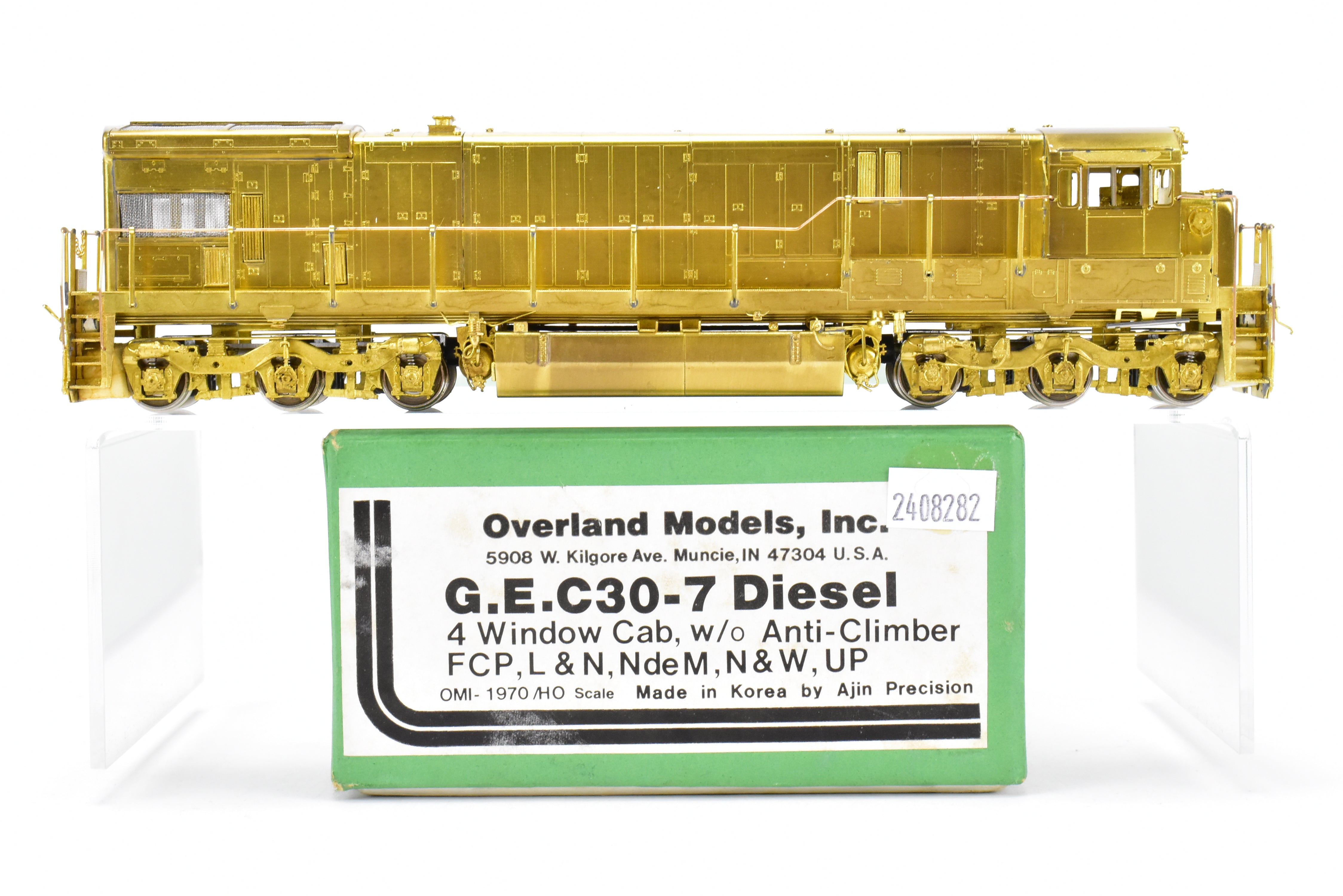HO Scale Brass Model Train - Overland Models Inc. GE C30 - 7 4 - Window Cab Locomotive without Anti - Climber for Various Railroads