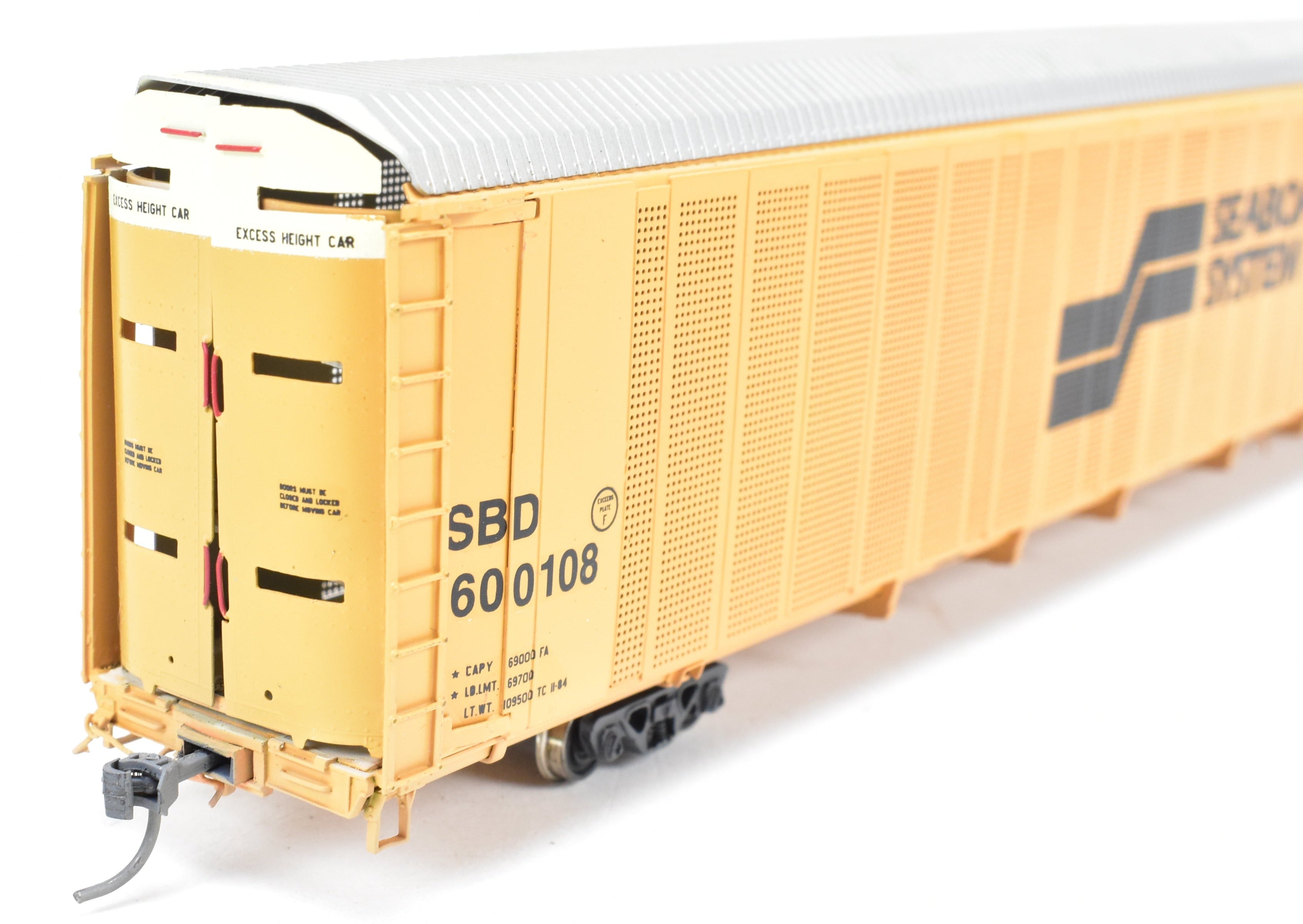 HO Brass OMI Overland Models Seaboard System Auto Rack No. 600108