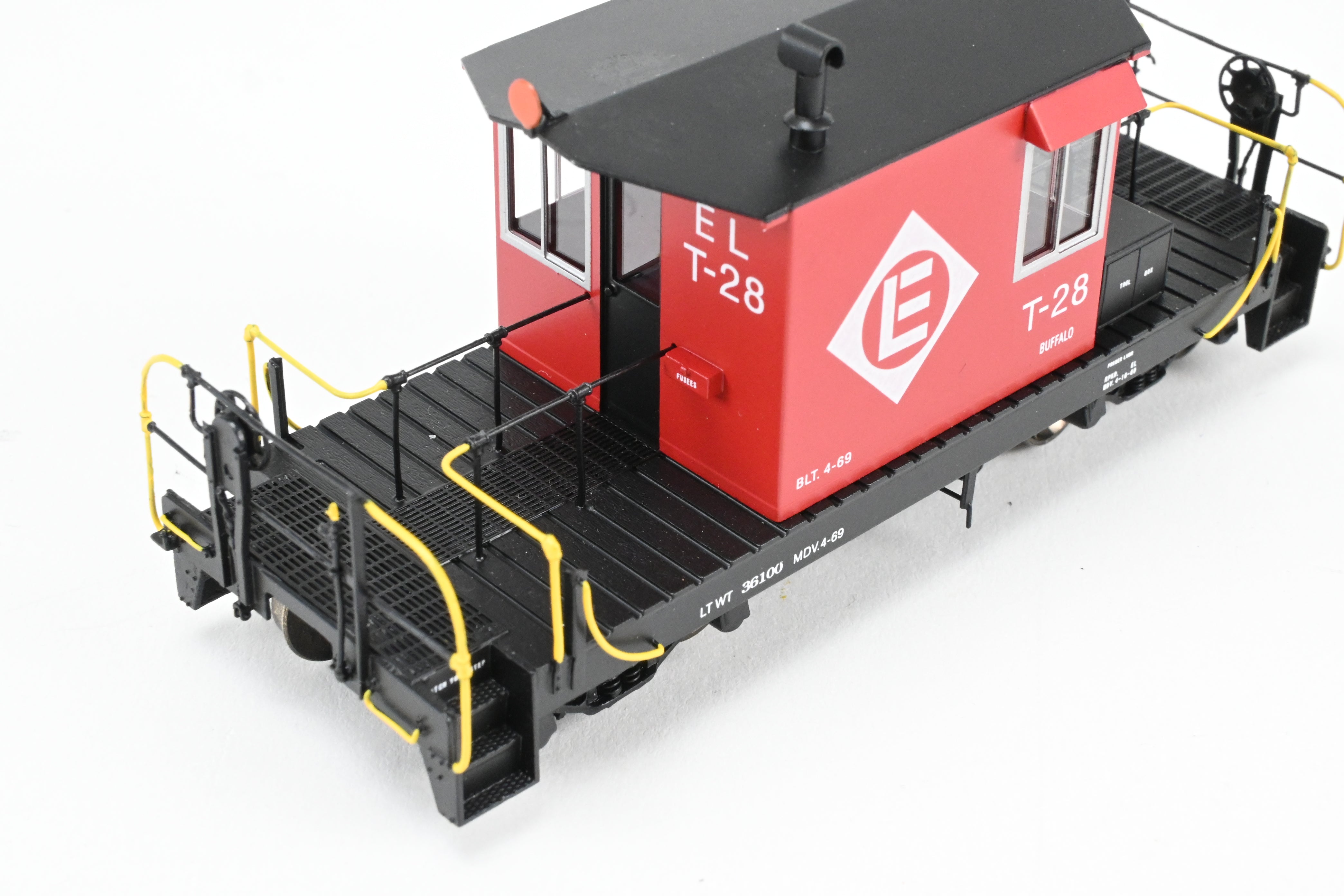HO Scale Brass OMI - Overland Models, Inc. EL - Erie Lackawanna Transfer Caboose Factory - Painted and Numbered T - 28 for Model Trains