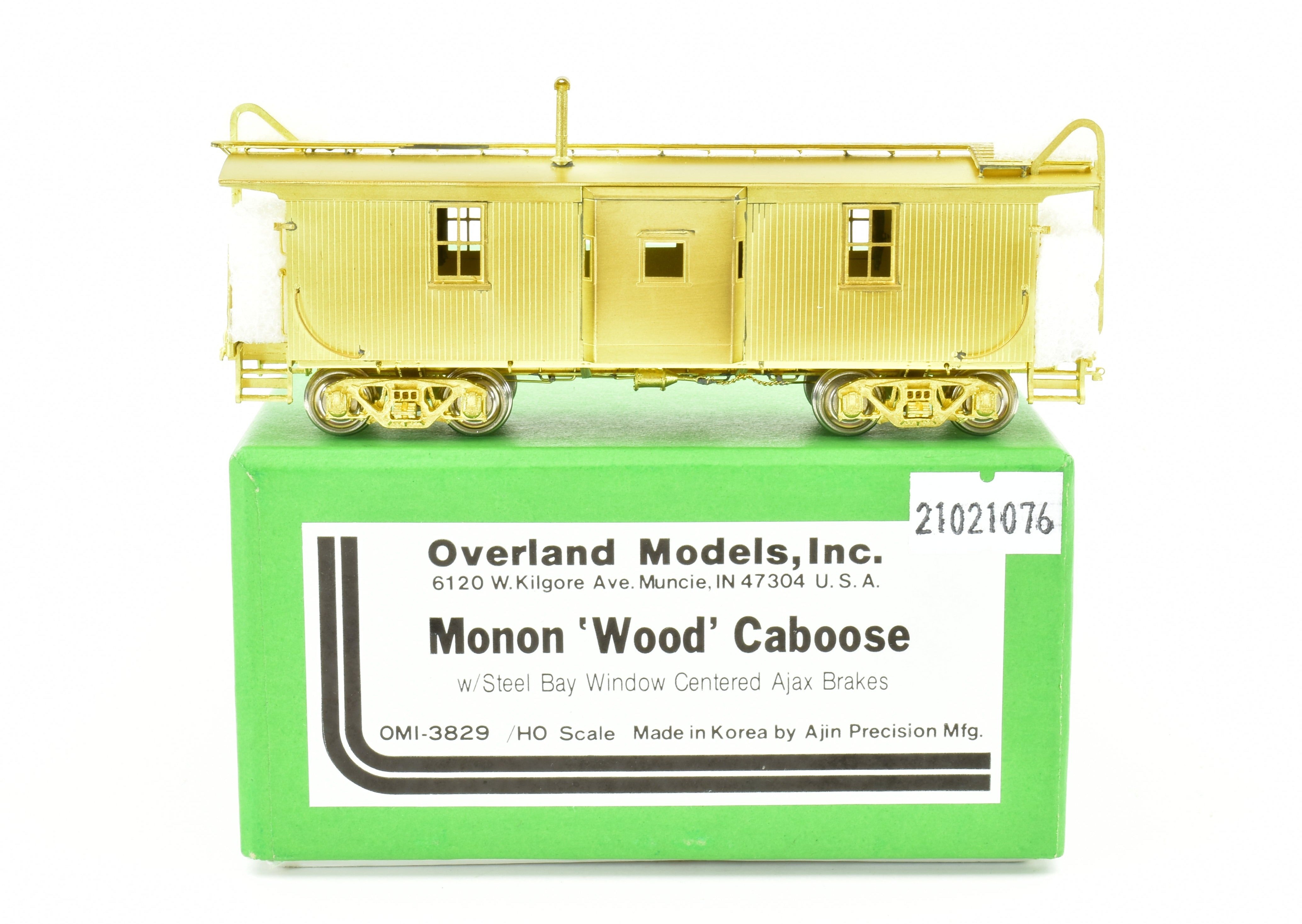 HO Scale Brass Monon Wood Caboose with Steel Bay Window by Overland Models, Inc. (OMI) - A Collectible Model Train Car