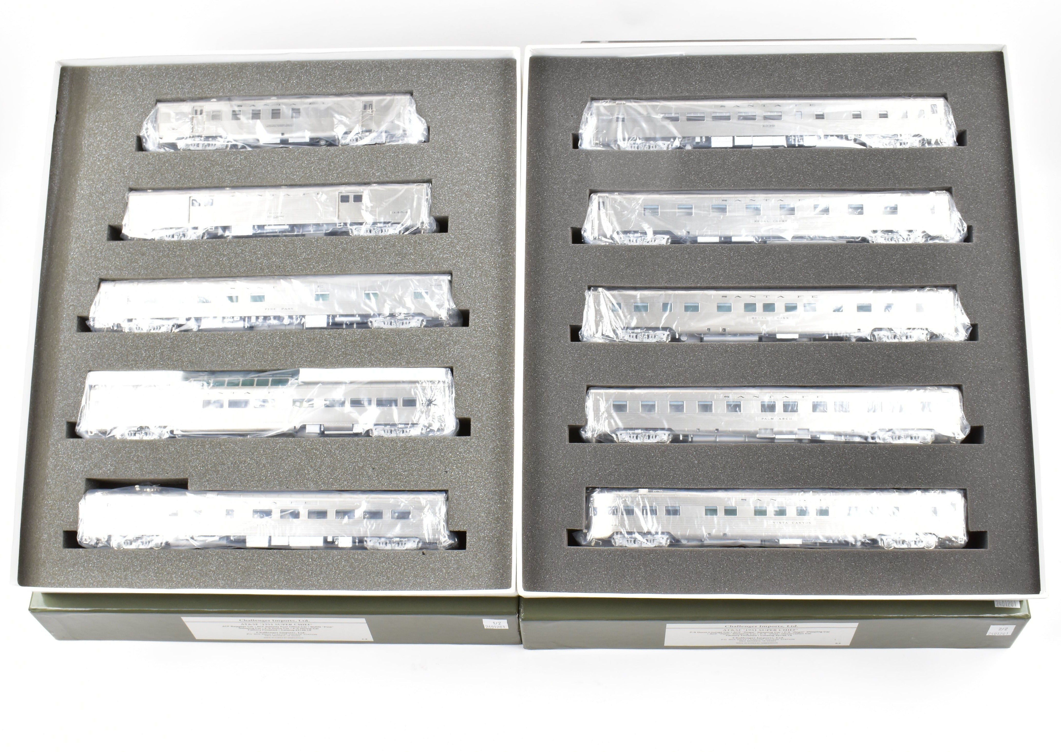 1951 ATSF Santa Fe Super Chief 10-Car Set by HO Brass CIL - Challenger Imports