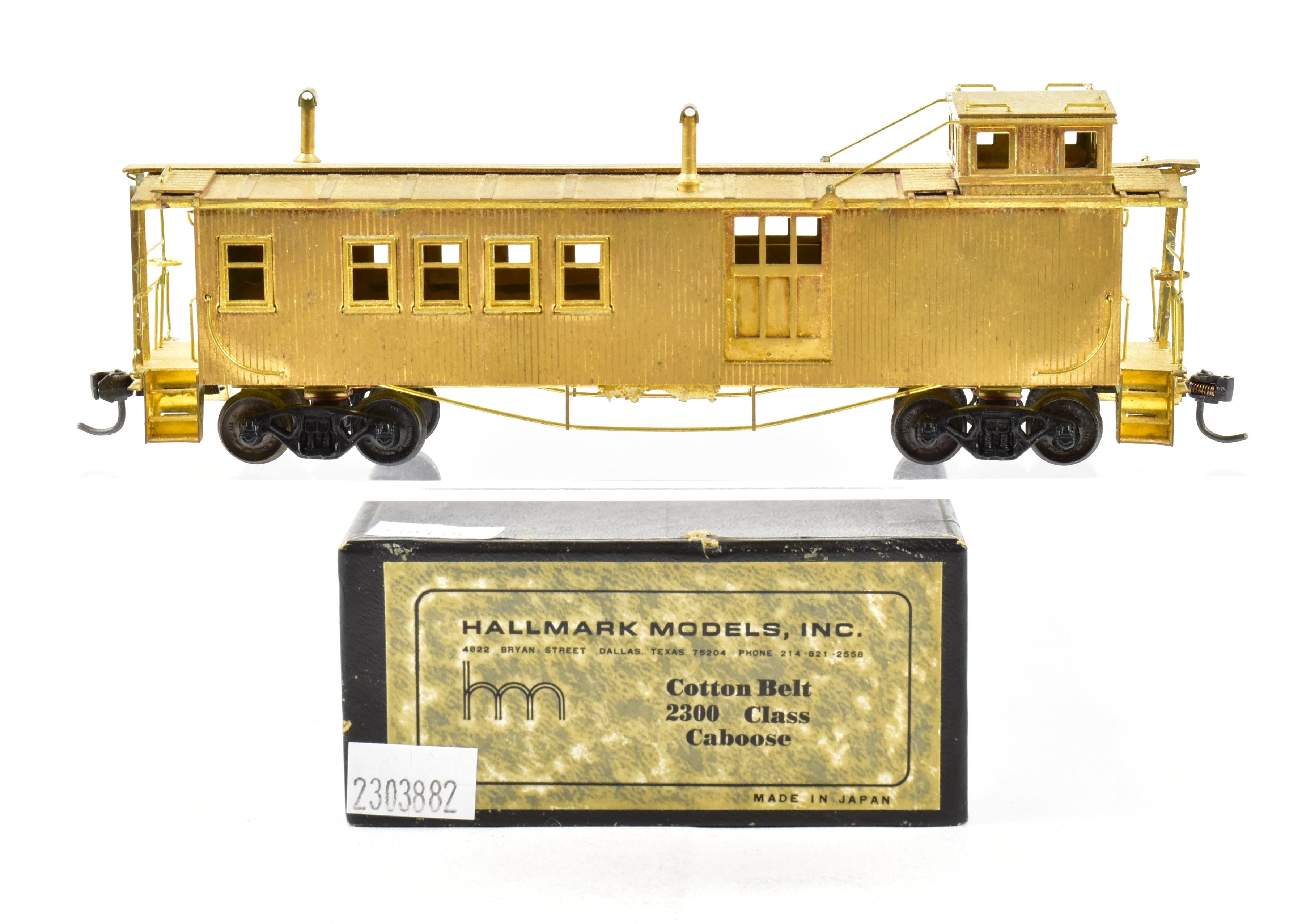 HO Scale Brass Caboose - Hallmark Models' Cotton Belt 2300 Class