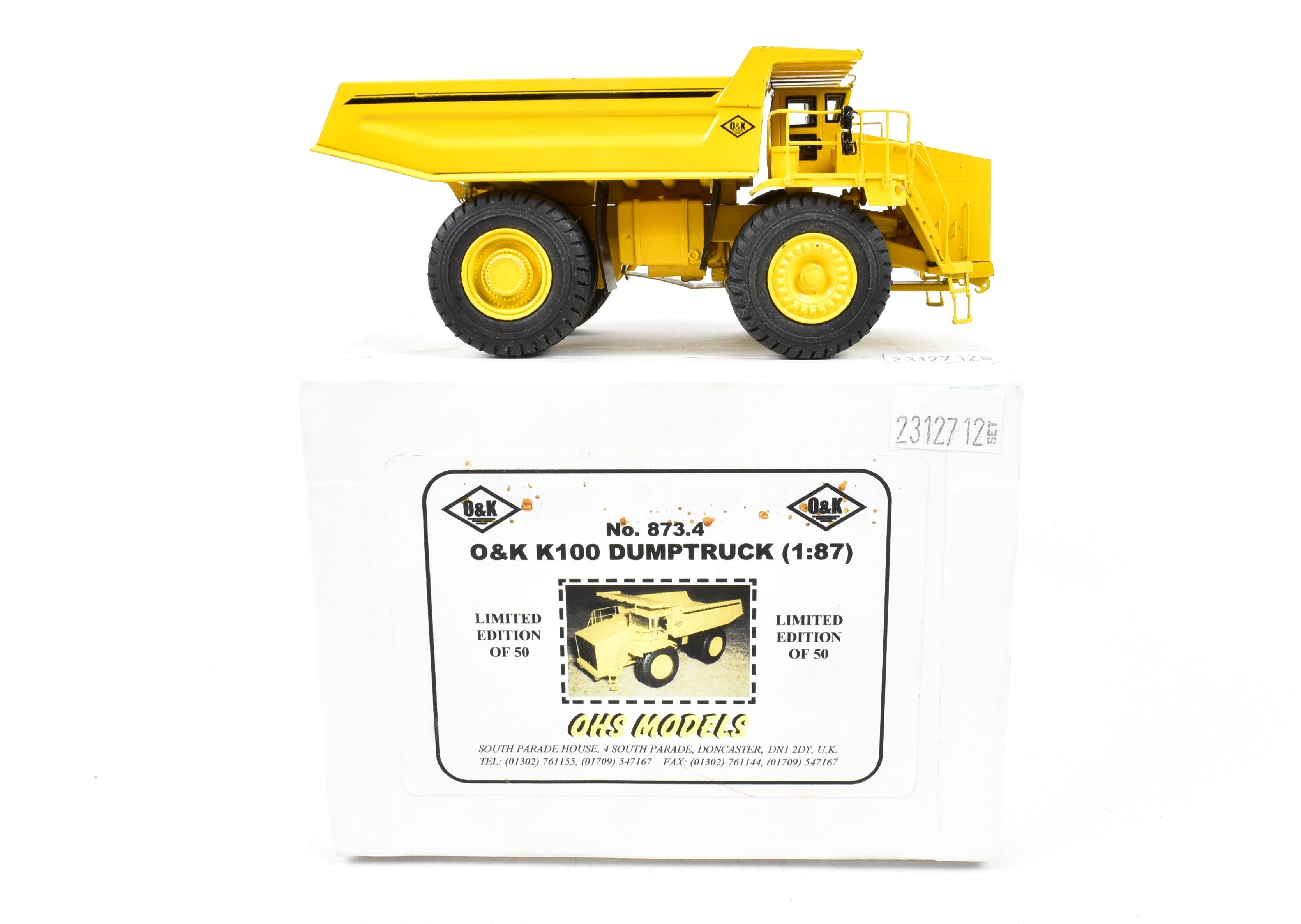 High - Quality HO Brass Construction OHS Model Limited Edition 1/87th Scale O&K K - 100 Dump Truck No. 873.4