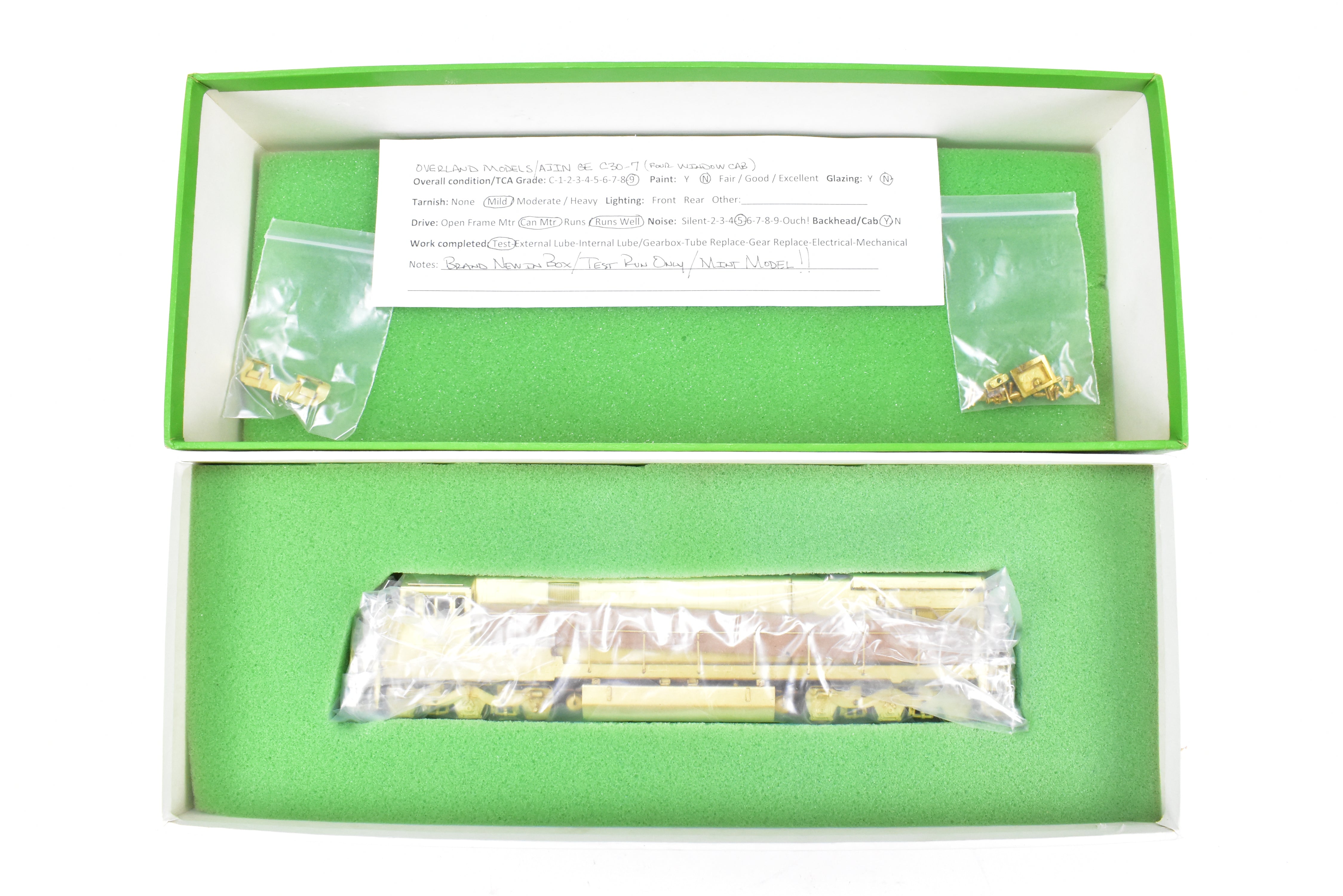 HO Scale Brass Model Train Locomotive - Overland Models Inc. GE C30 - 7 Four Window Cab for Various Roads