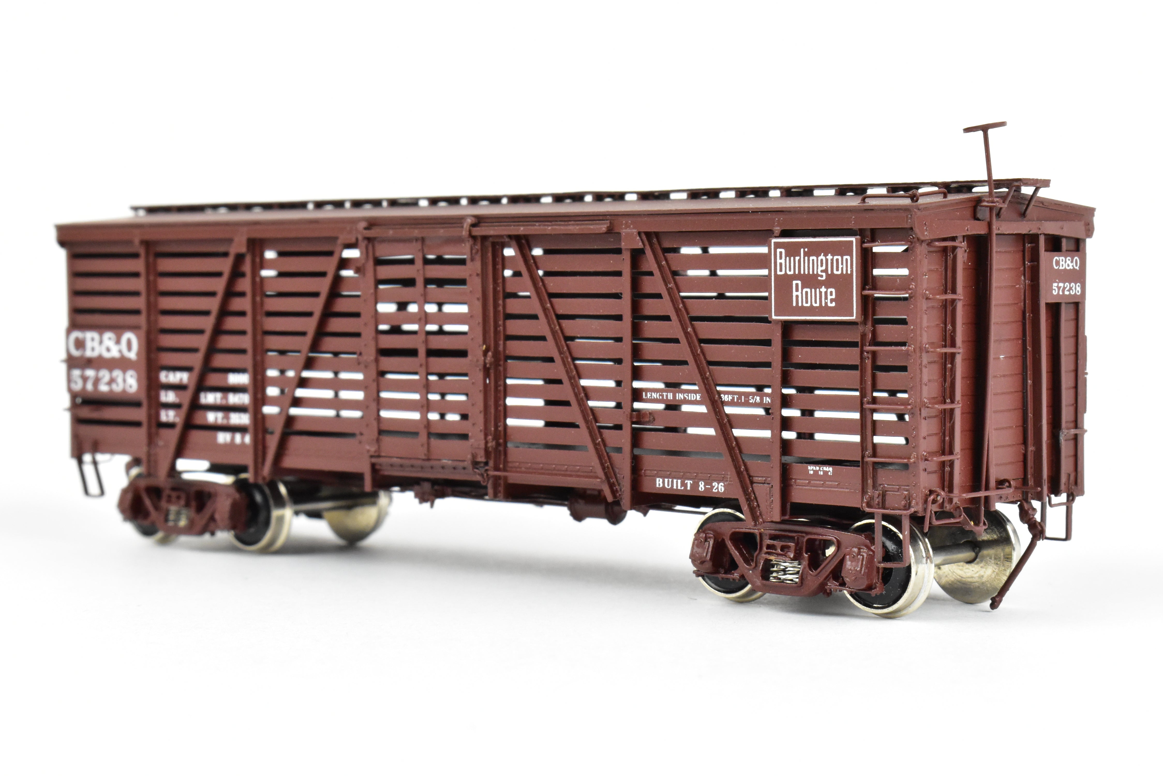 HO Brass CIL Challenger Imports CB&Q Burlington Route SM - 16 36' Stock Car #57238