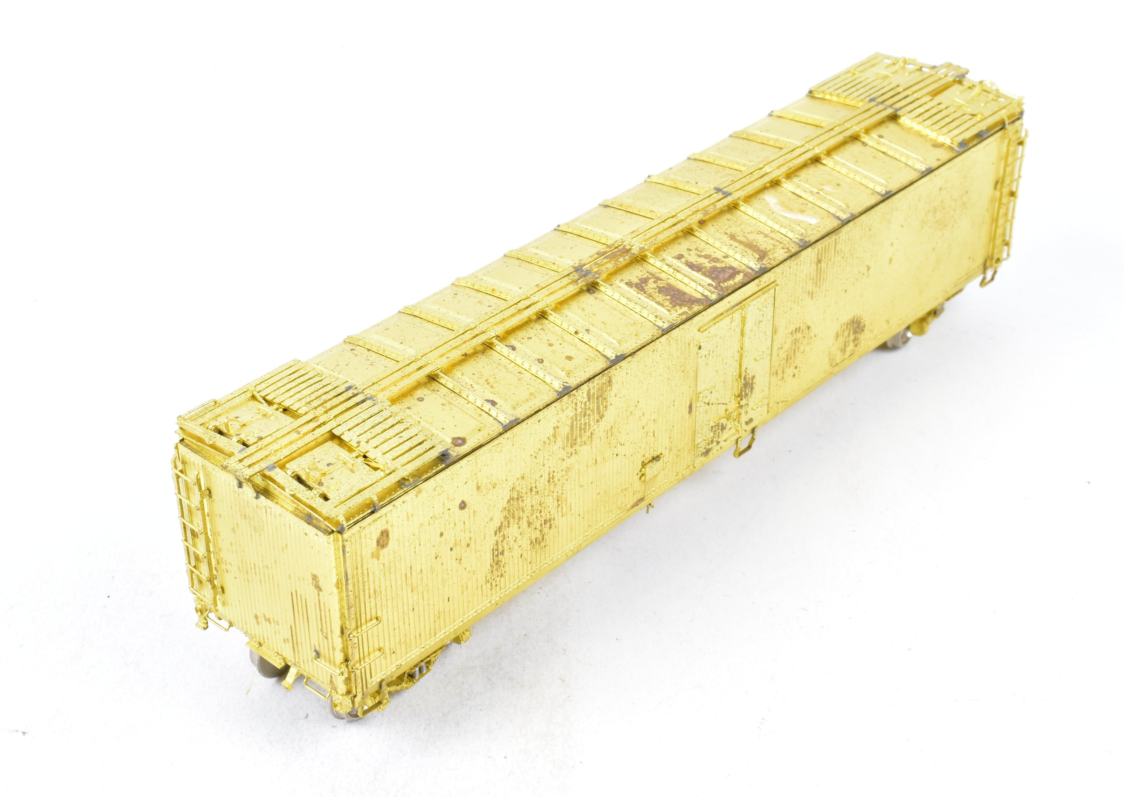 HO Scale Brass Model Railroad Refrigerator Car by OMI - Overland Models, Inc., Representing ATSF - Santa Fe SFRD Rr - 10 Class 50' Ice Bunker Wood Design without Original Box
