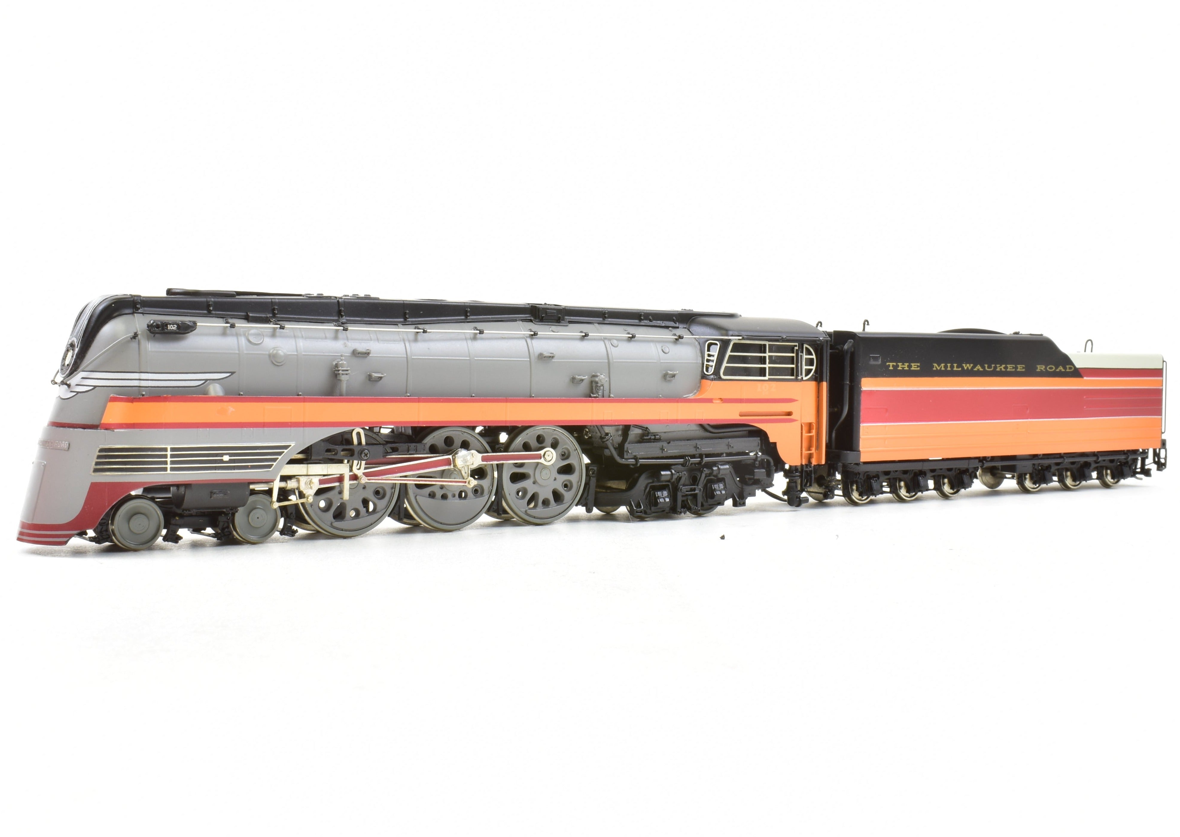 HO Scale Brass Precision Scale Co. Model Train - Milwaukee Road 4-6-4 F-7 Hudson Steam Locomotive As Built #102