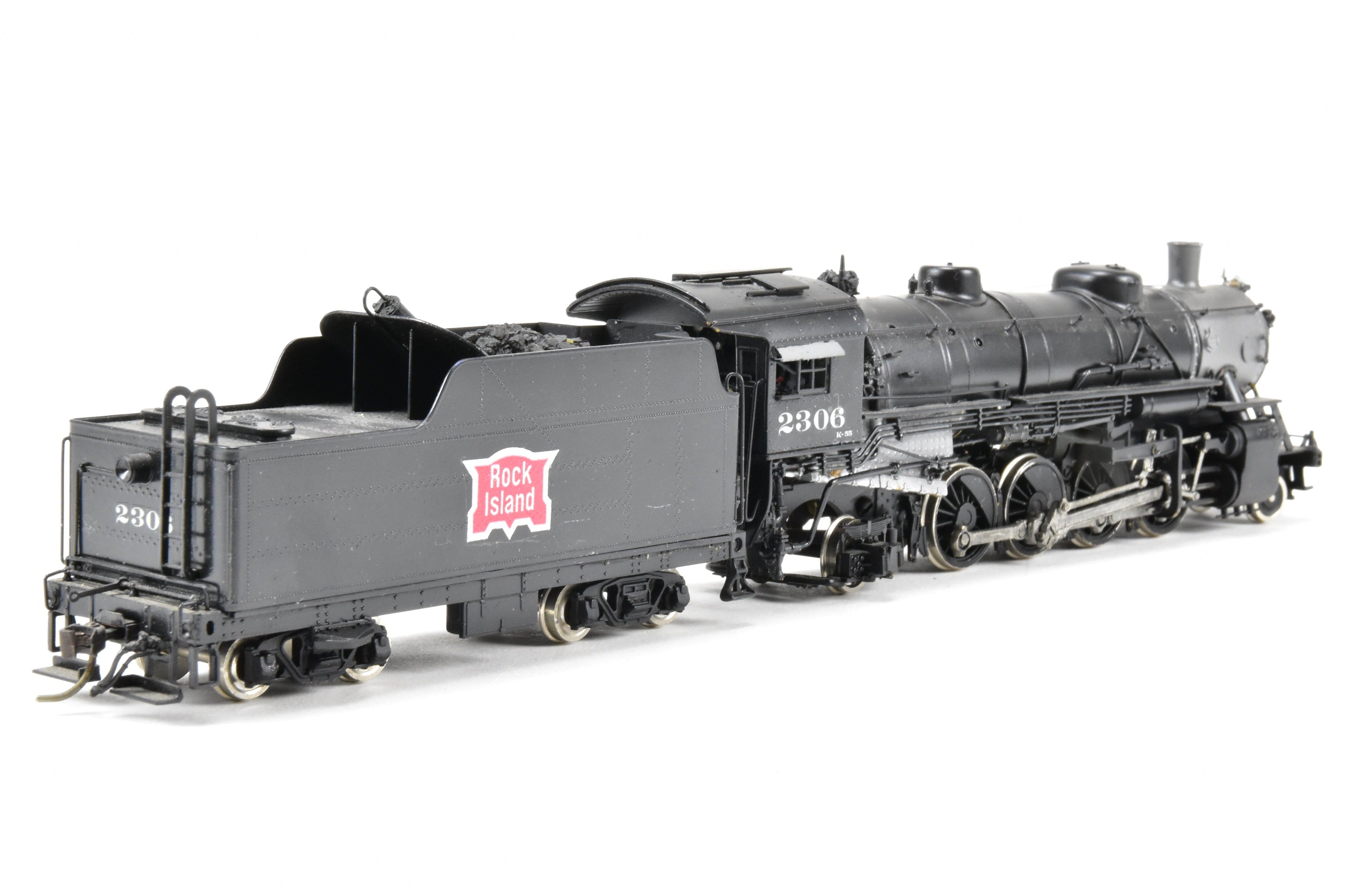 HO Scale Custom Painted Brass PFM Rock Island USRA 2-8-2 Light Mikado #2306