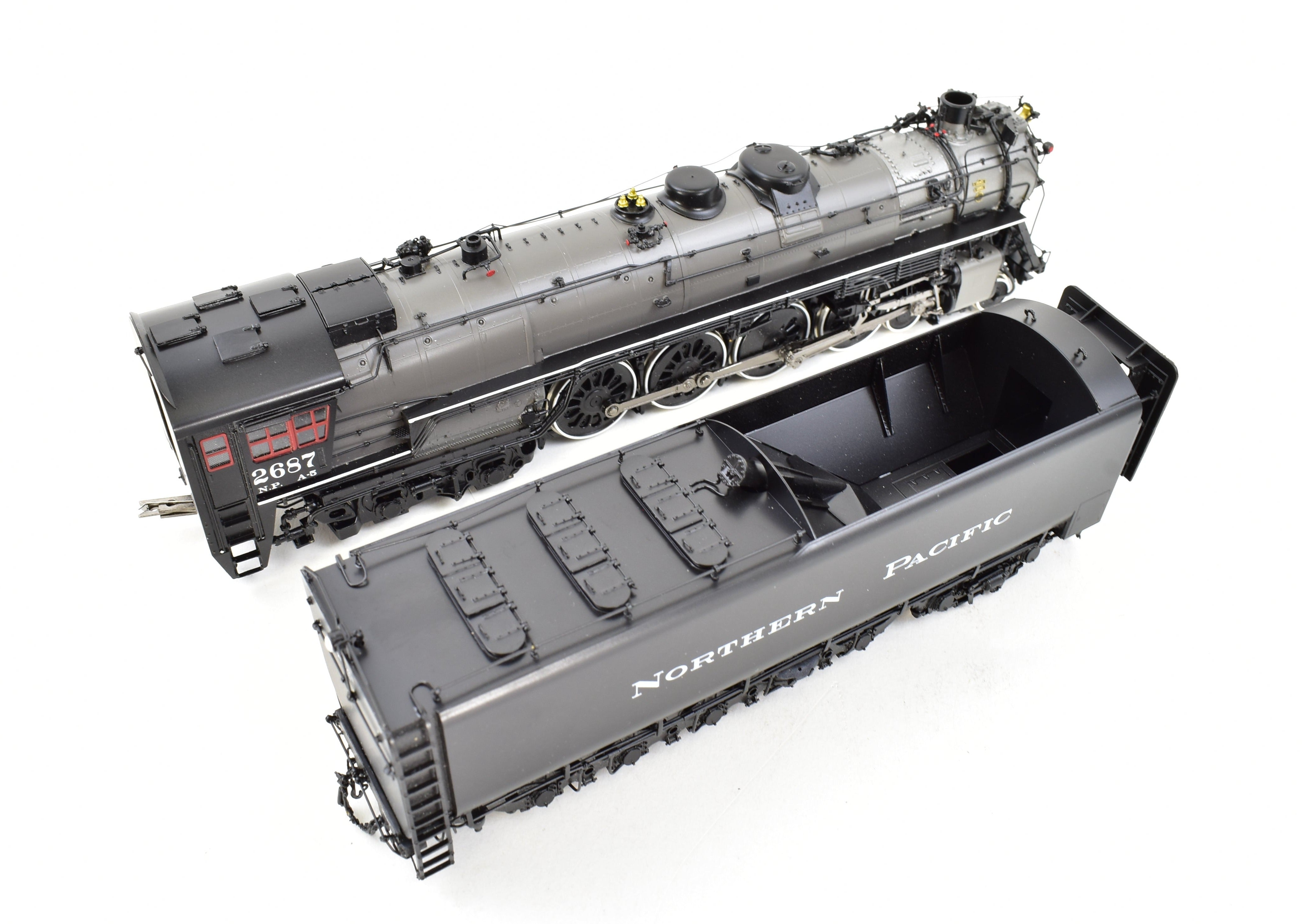 HO Scale Brass Model Train - Precision Scale Co. NP (Northern Pacific) A-5 4-8-4 Northern FP Locomotive No. 2687