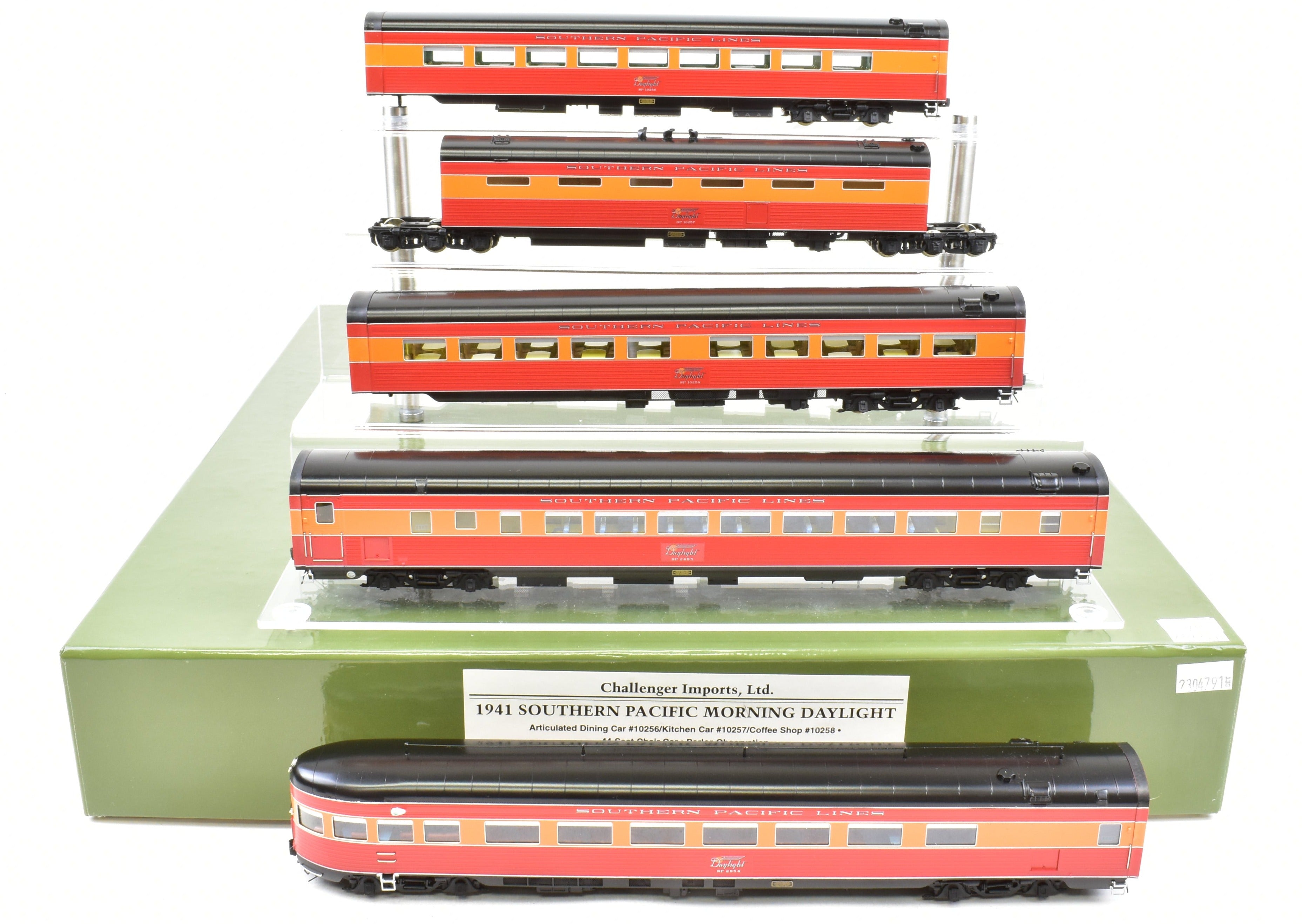 High - Quality HO Scale Brass Model Train CON CIL - Challenger Imports SP - Southern Pacific 1941 Morning Daylight 16 - Car Complete Full Train Set Along with 10 - Car Set and Two 3 - Car Add - On Sets FP