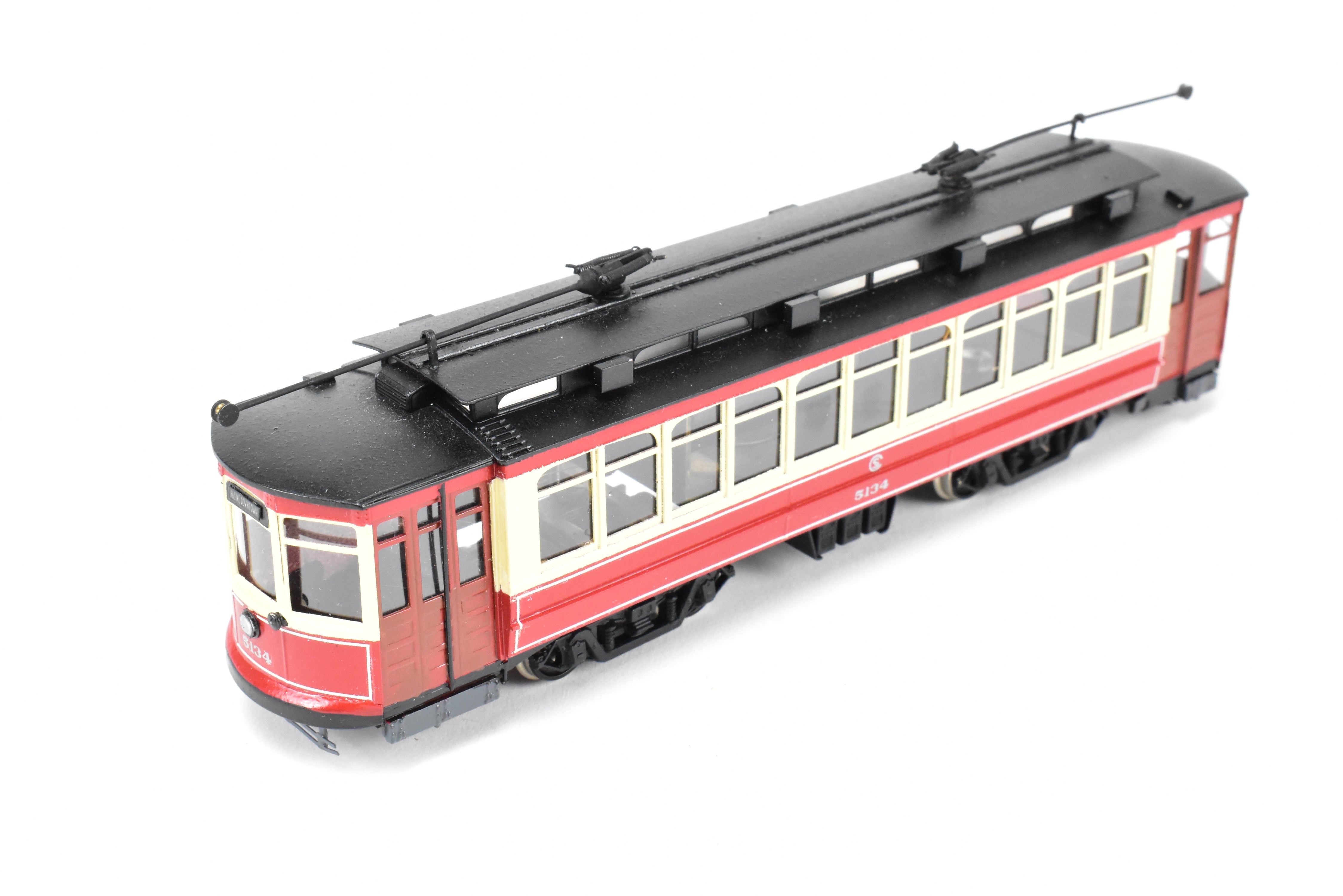 HO Scale Brass Interurban Model - Fairfield Models 347 CSL Chicago Surface Lines Short Brill Car with Custom Paint Job, Road Number 5124, in REBOXX Packaging