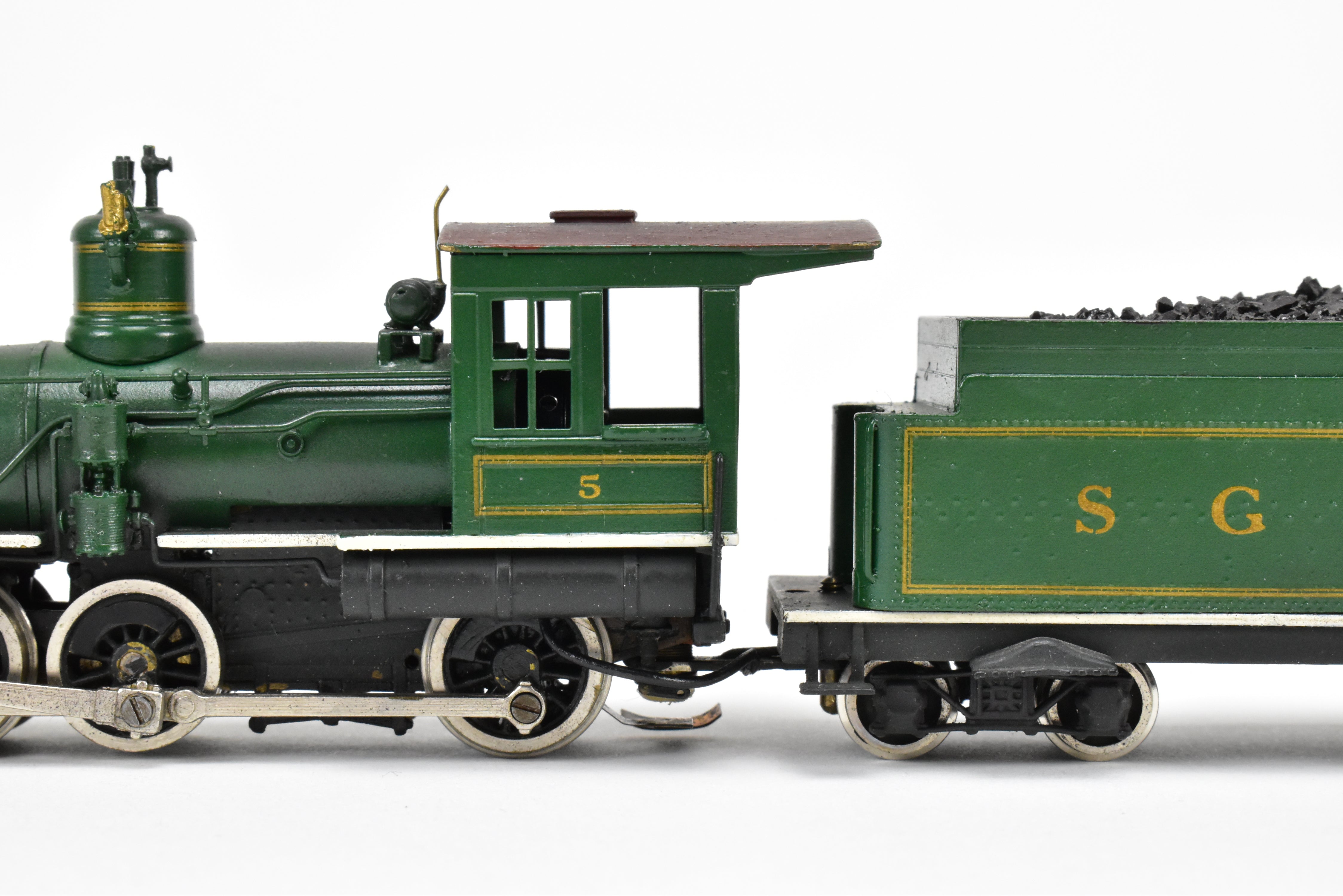 HOn3 Scale Brass Balboa D&RGW - Denver & Rio Grande Western T-12 4-6-0 Custom Built Locomotive with CP Private Road SG&S #5 and FED Tender, Featuring Can Motor Upgrade (AS-IS Condition)