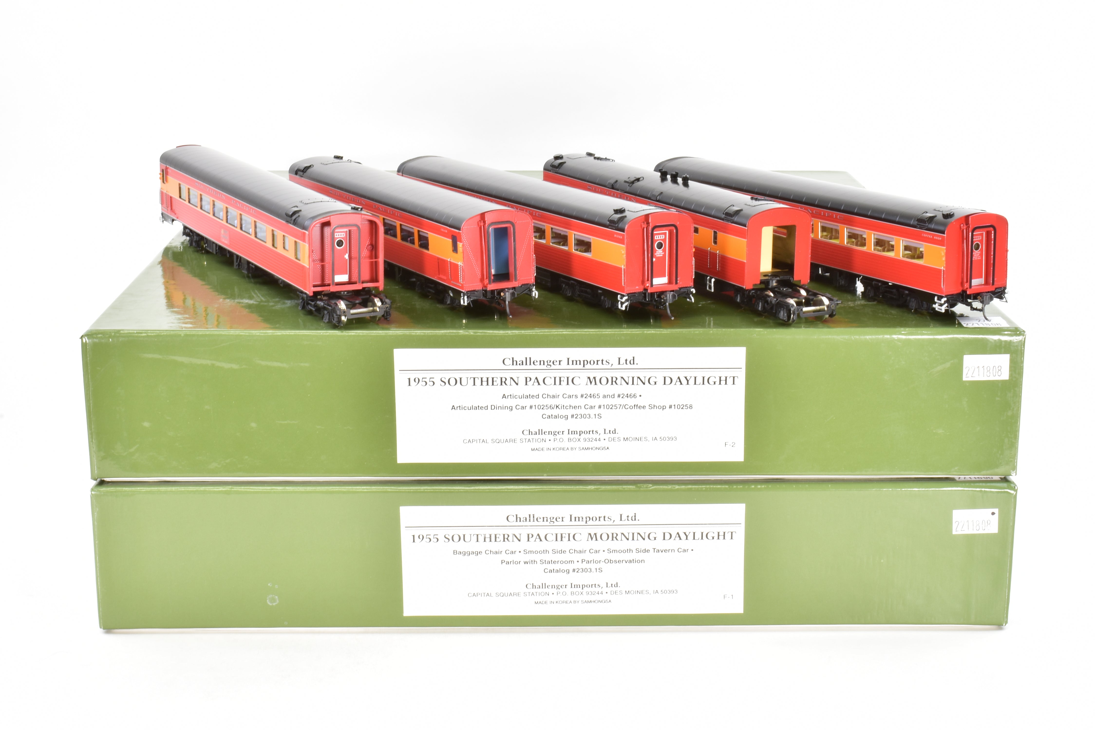 HO Scale Brass Model Train CIL - Challenger Imports Southern Pacific 1955 Morning Daylight 10 - Car Set FP Collection