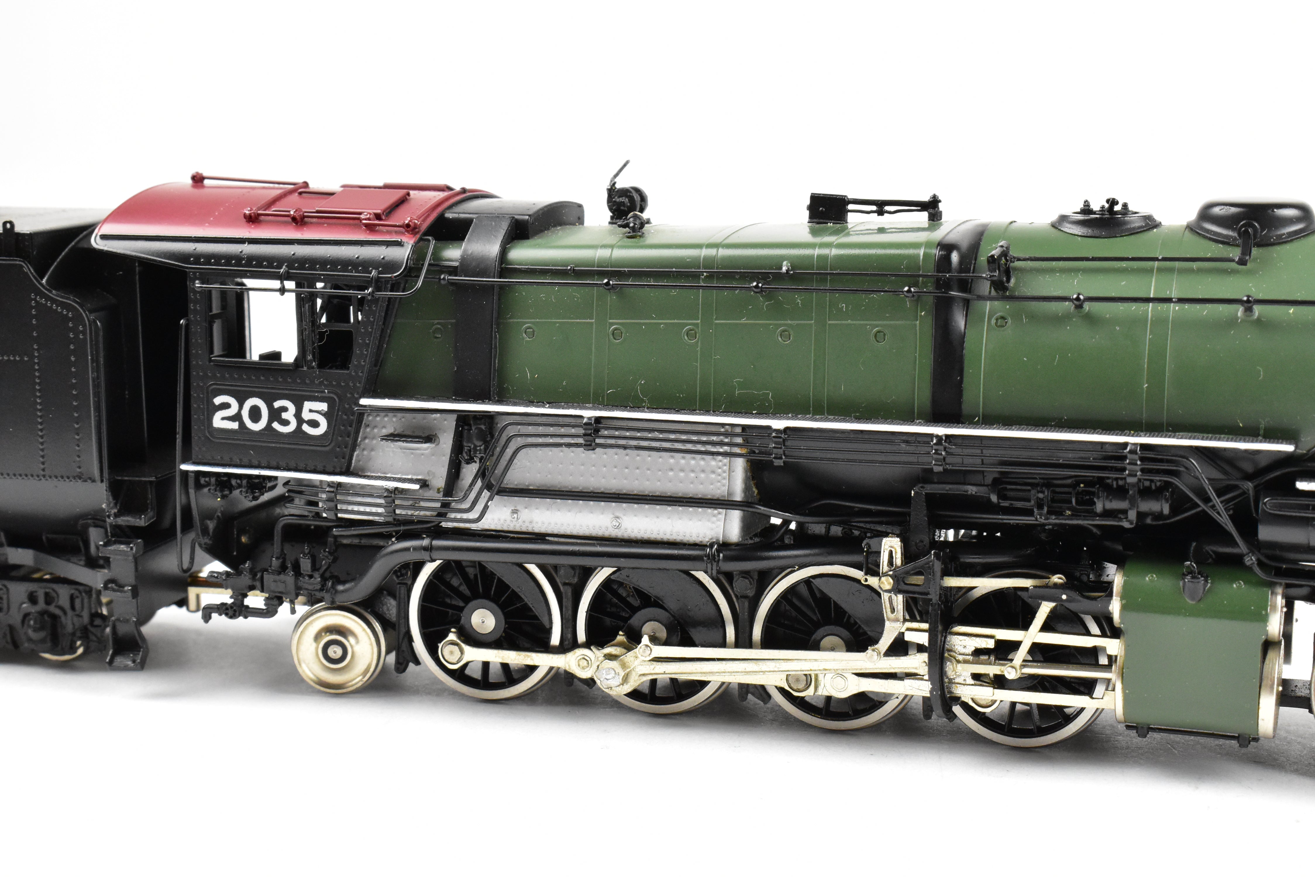 HO Scale Brass Model Train - Oriental Limited GN - Great Northern R - 1 2 - 8 - 8 - 2 Open Cab Version in Glacier Park Scheme No. 2035