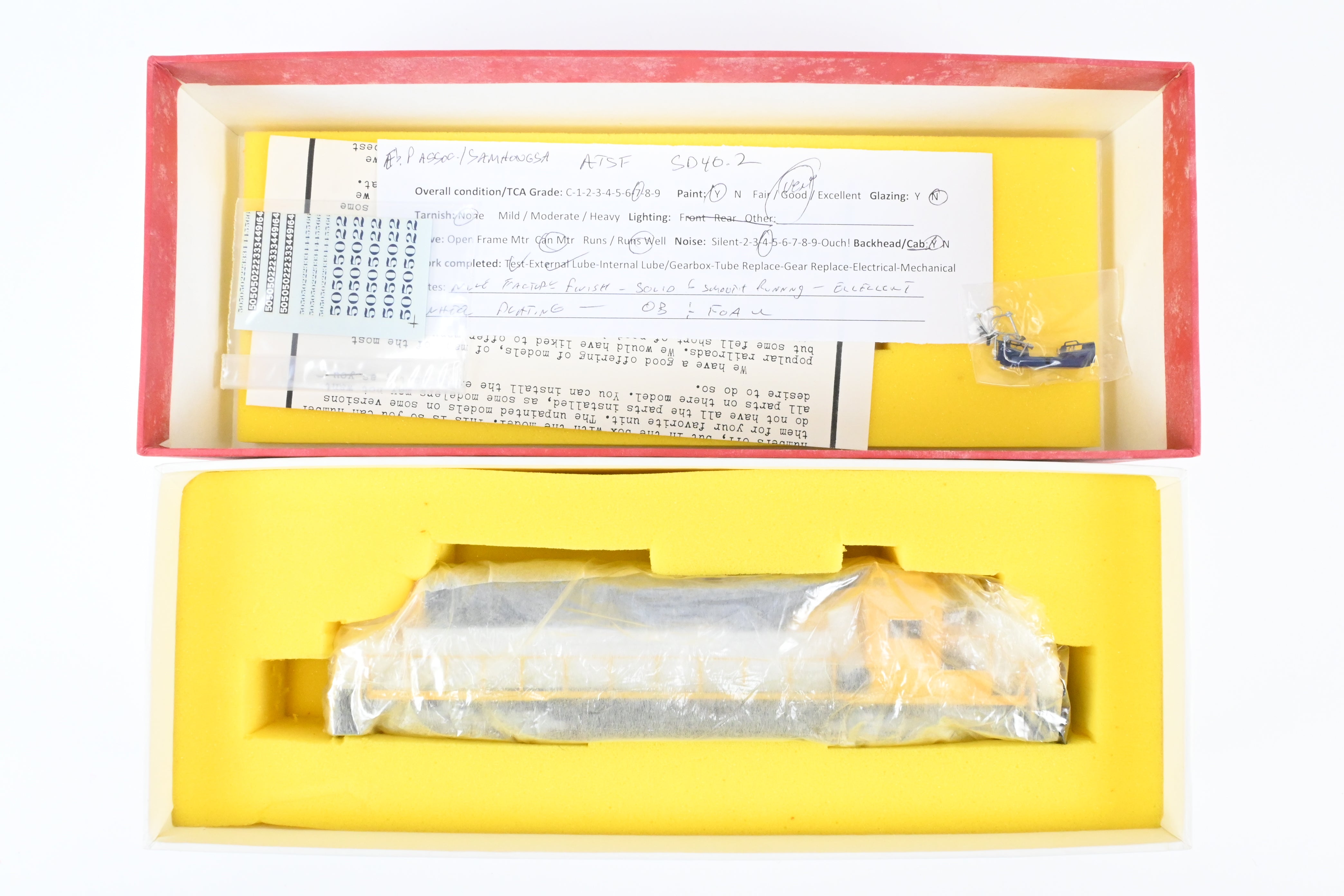 HO Brass E&P Associates ATSF Santa Fe EMD SD - 40 - 2 Later Version 116'' Nose FP w/Q Fans