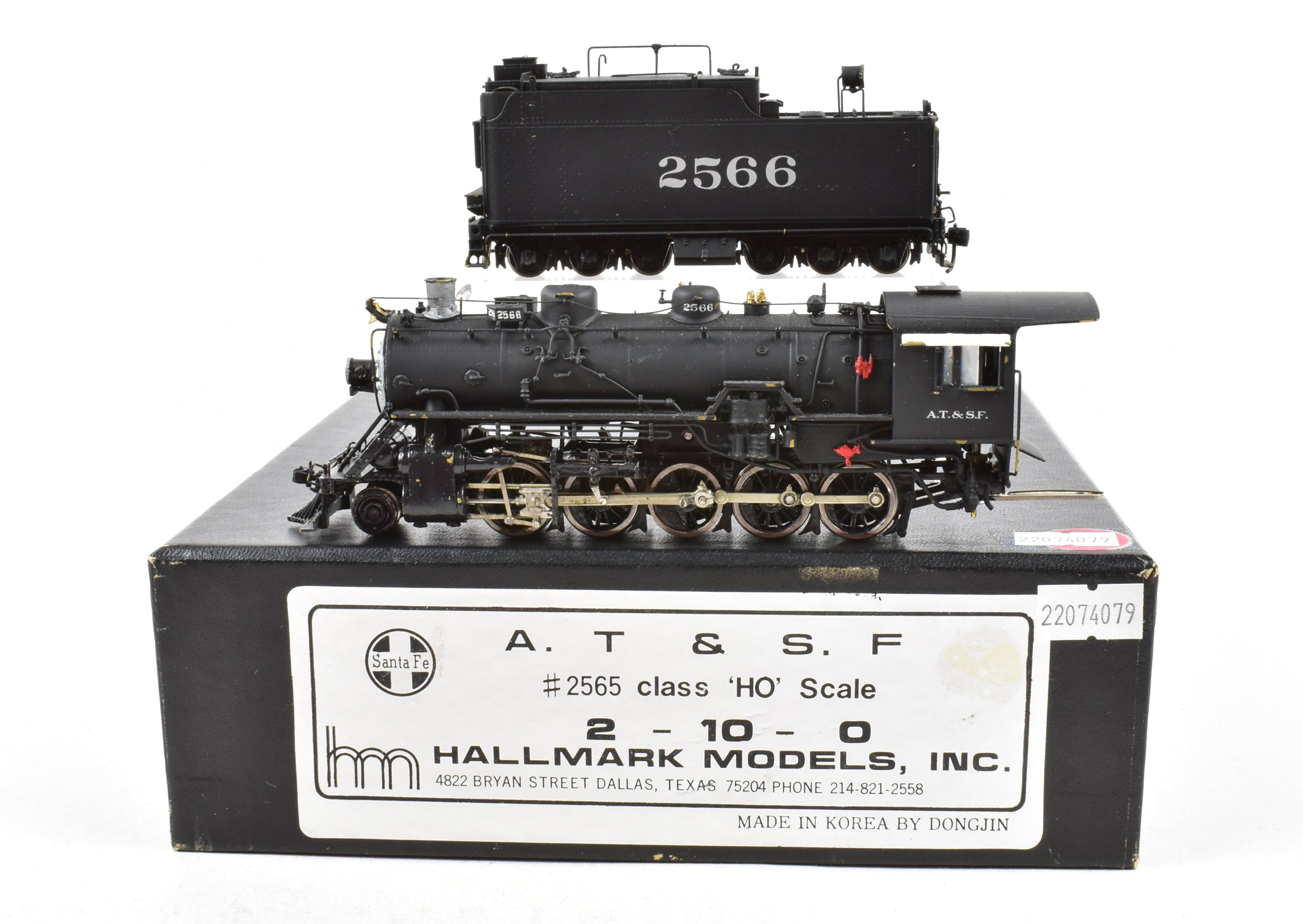 HO Brass Hallmark ATSF Santa Fe 2565 Class 2-10-0 Decapod Locomotive No. 2566