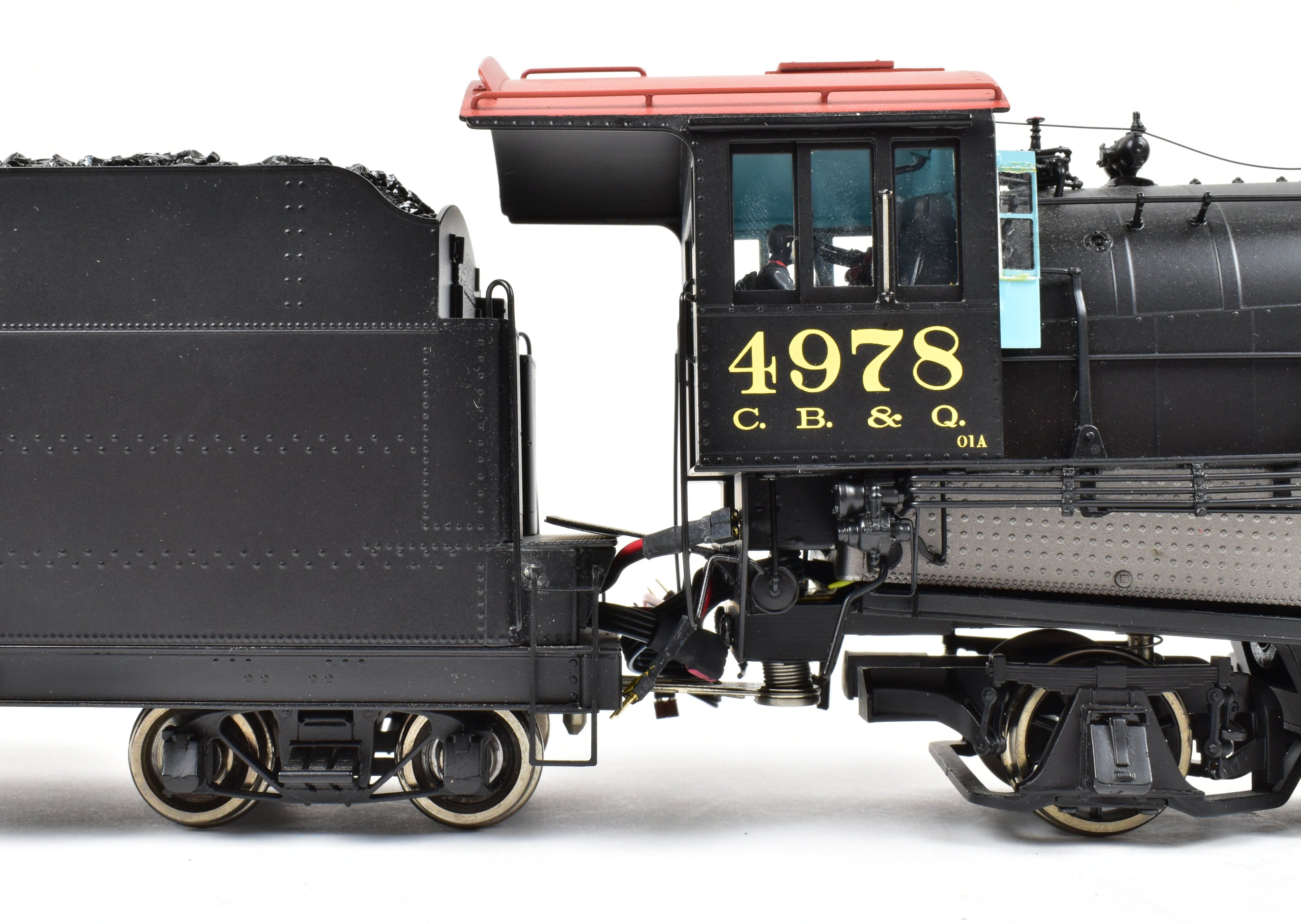 Sunset Models 3rd Rail O Scale Brass CB&Q Burlington Route O - 1a 2 - 8 - 2 FP #4978 with ESU DCC & Sound