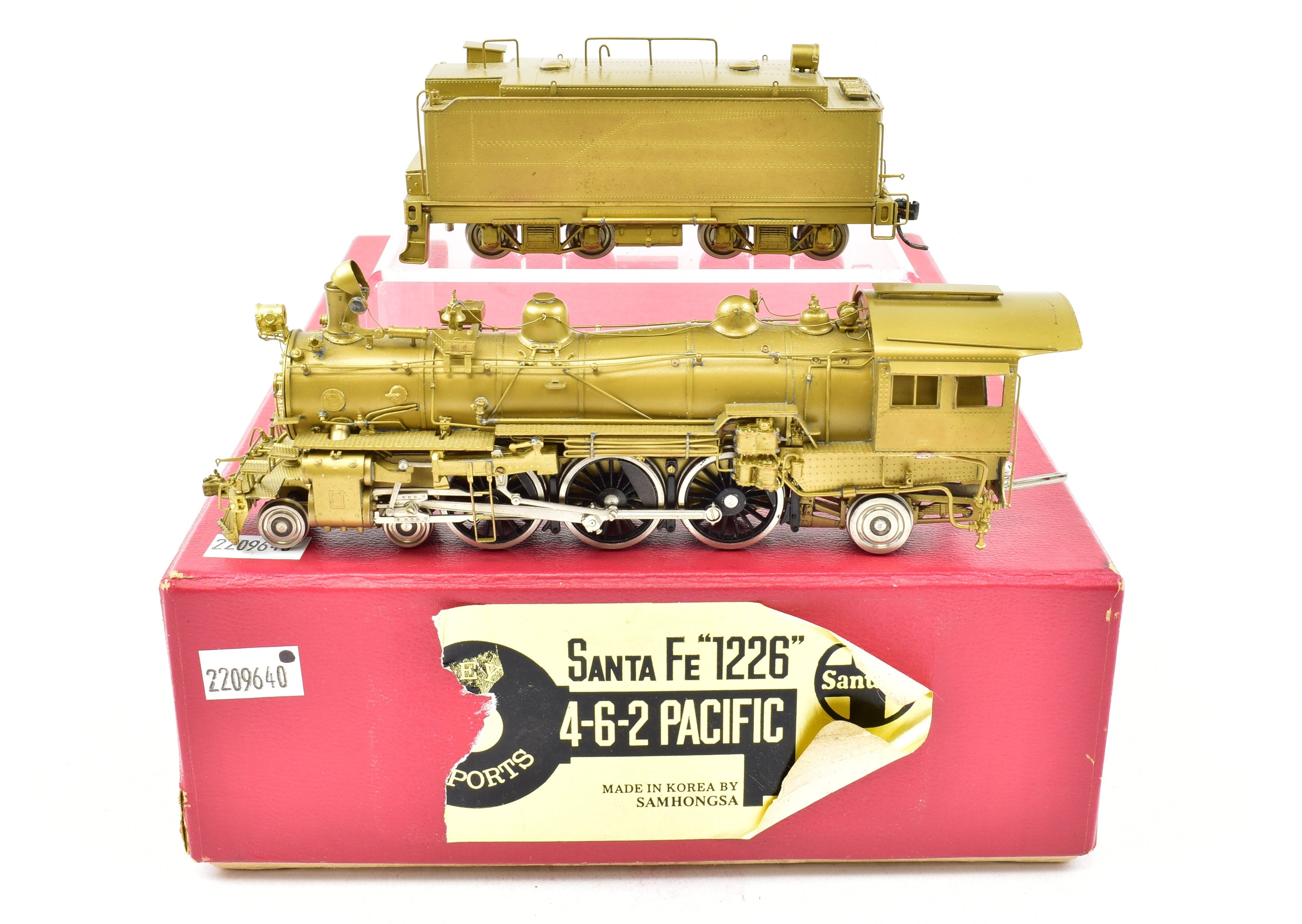 HO Scale Brass Key Imports ATSF - Santa Fe 1226 4-6-2 Pacific Model Train Engine