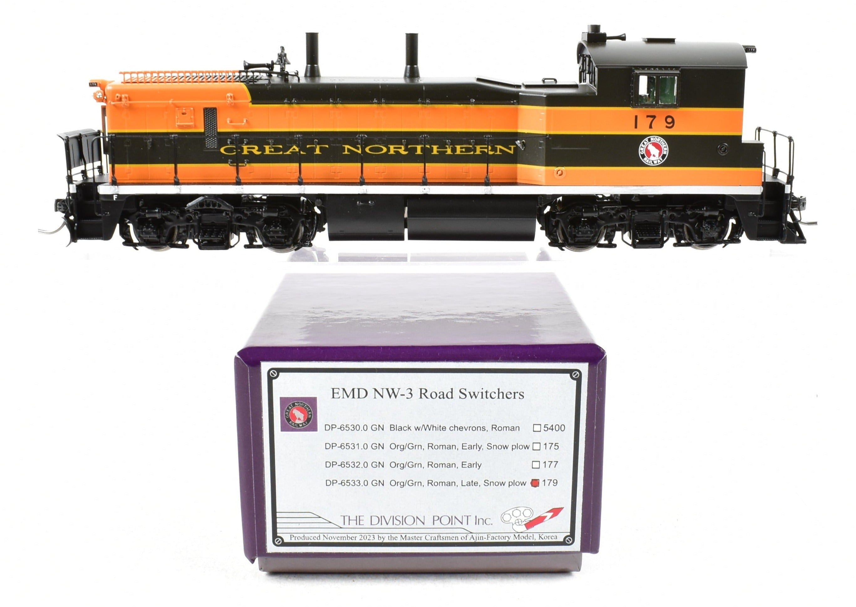 High - Quality HO Scale New Brass Division Point Great Northern EMD NW - 3 Locomotive Model No. 179 FP