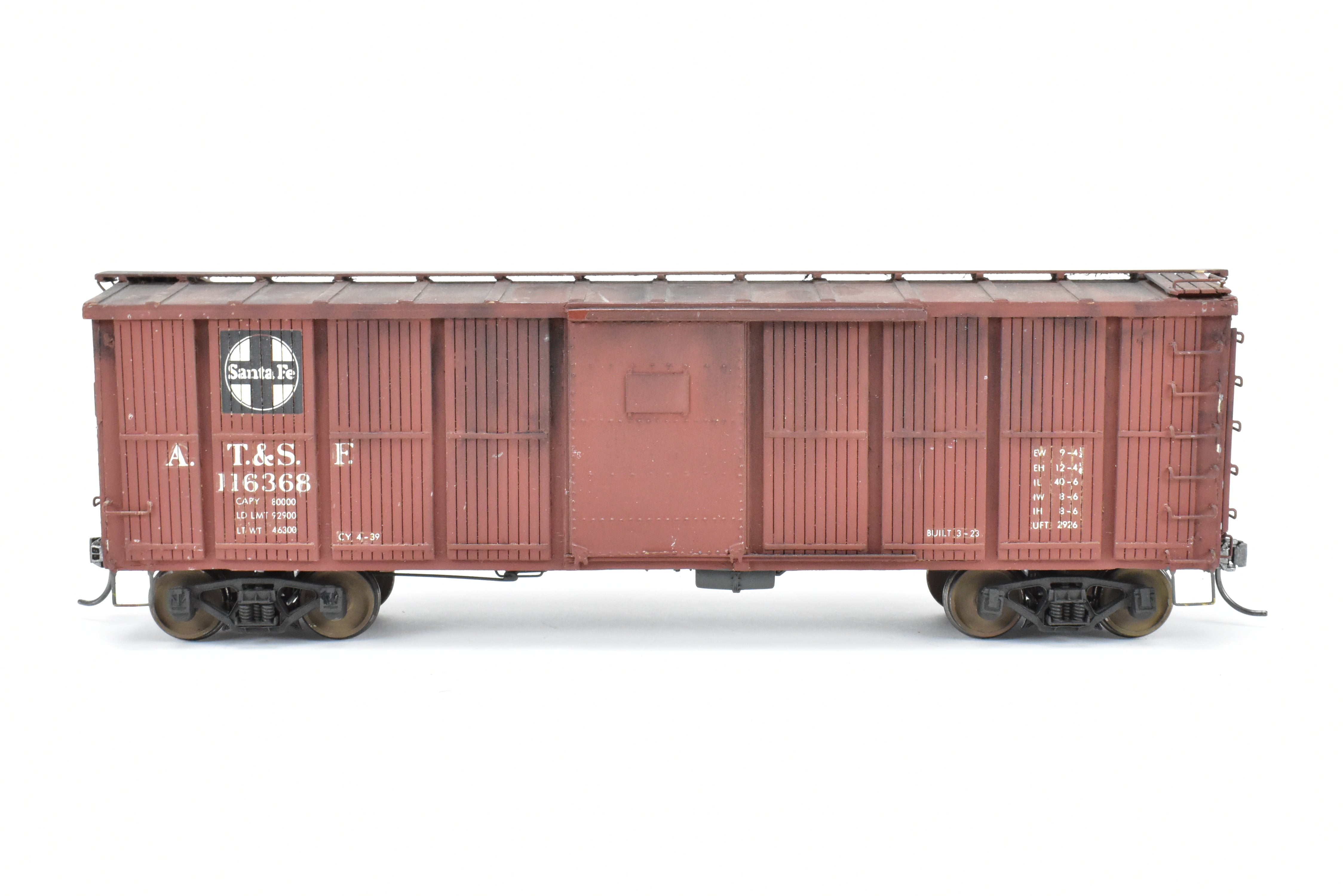 O Scale Chooch Resin ATSF - Santa Fe 40' Wood Boxcar Pro-built #116368