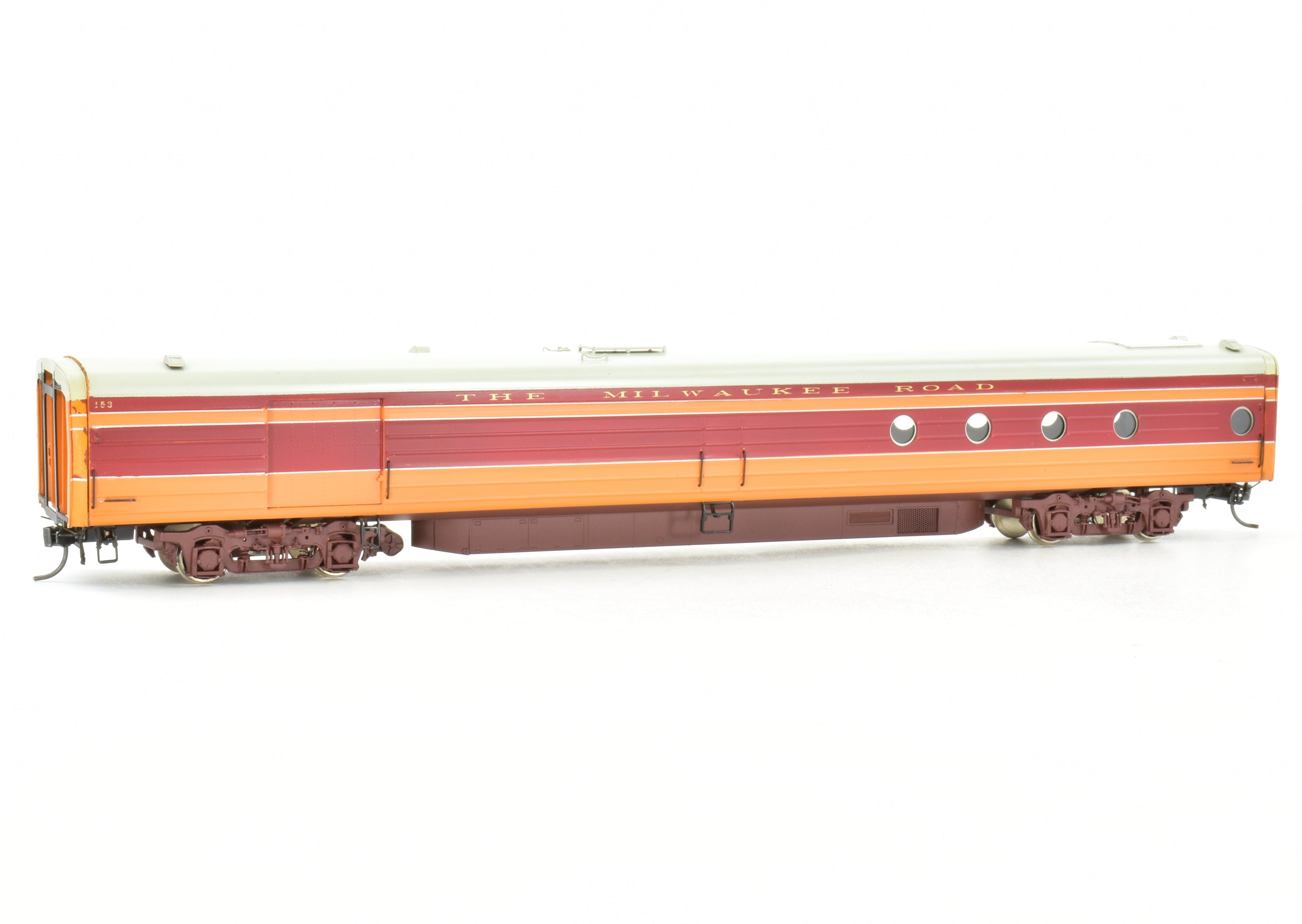 HO Scale Brass Model Train Set - Precision Scale Co. Milwaukee Road 1939 Hiawatha 9 - Car Factory - Painted Set