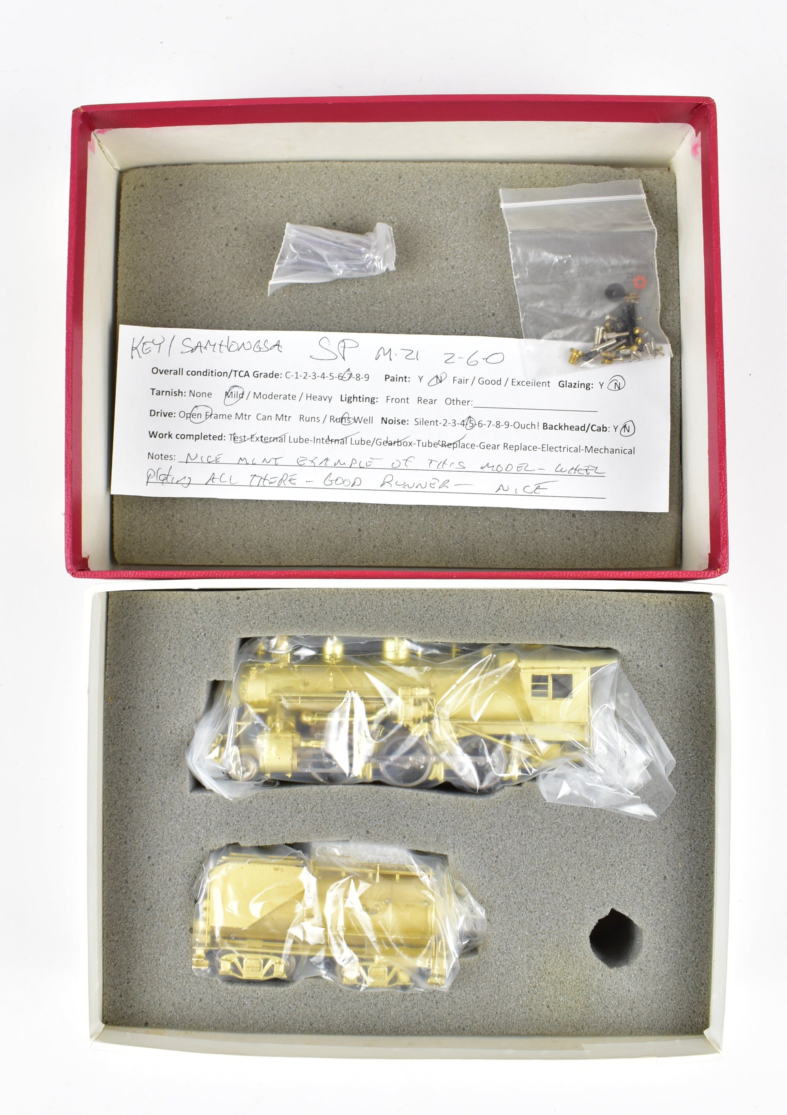 HO Scale Brass Key Imports Southern Pacific M - 21 Class 2 - 6 - 0 Mogul Model Train