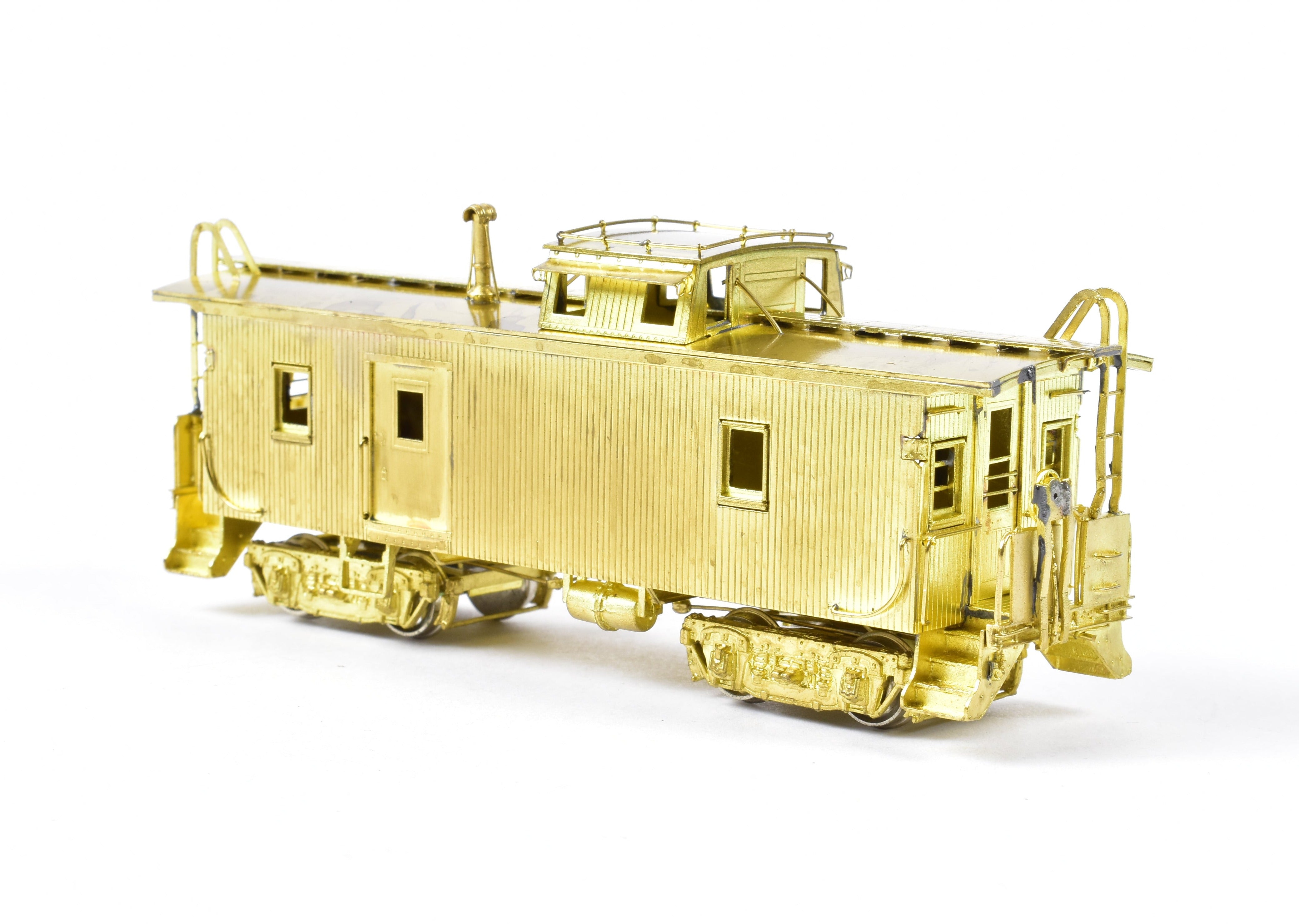 HO Scale Brass Model - OMI (Overland Models, Inc.) Union Pacific (UP) CA - 1 Wood Caboose Side Door with Modern Ends and Wood Beam Trucks for Model Trains