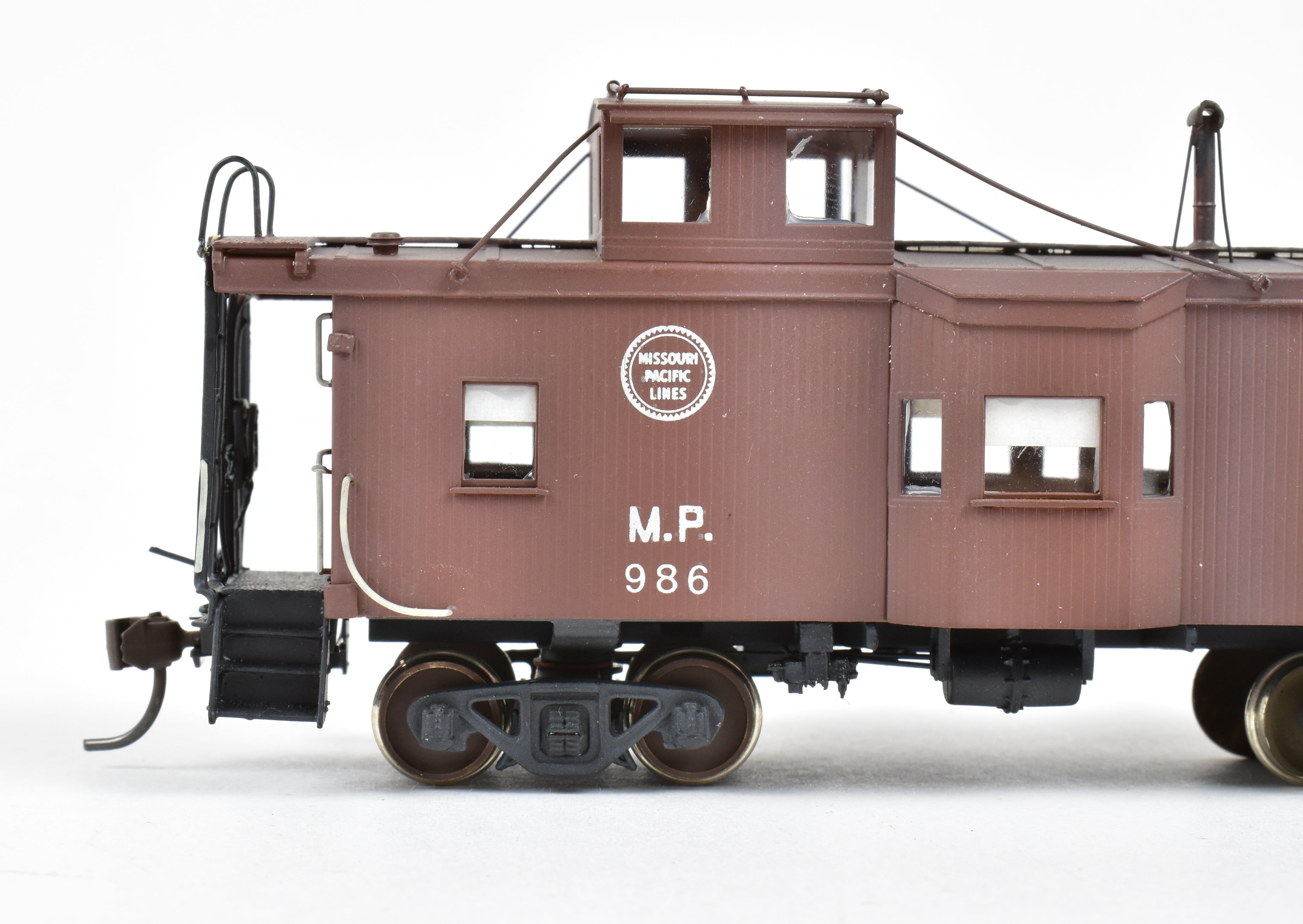 HO Scale Brass Missouri Pacific Cupola & Bay Window Caboose CP No. 986 by Overland Models, Inc. (OMI)