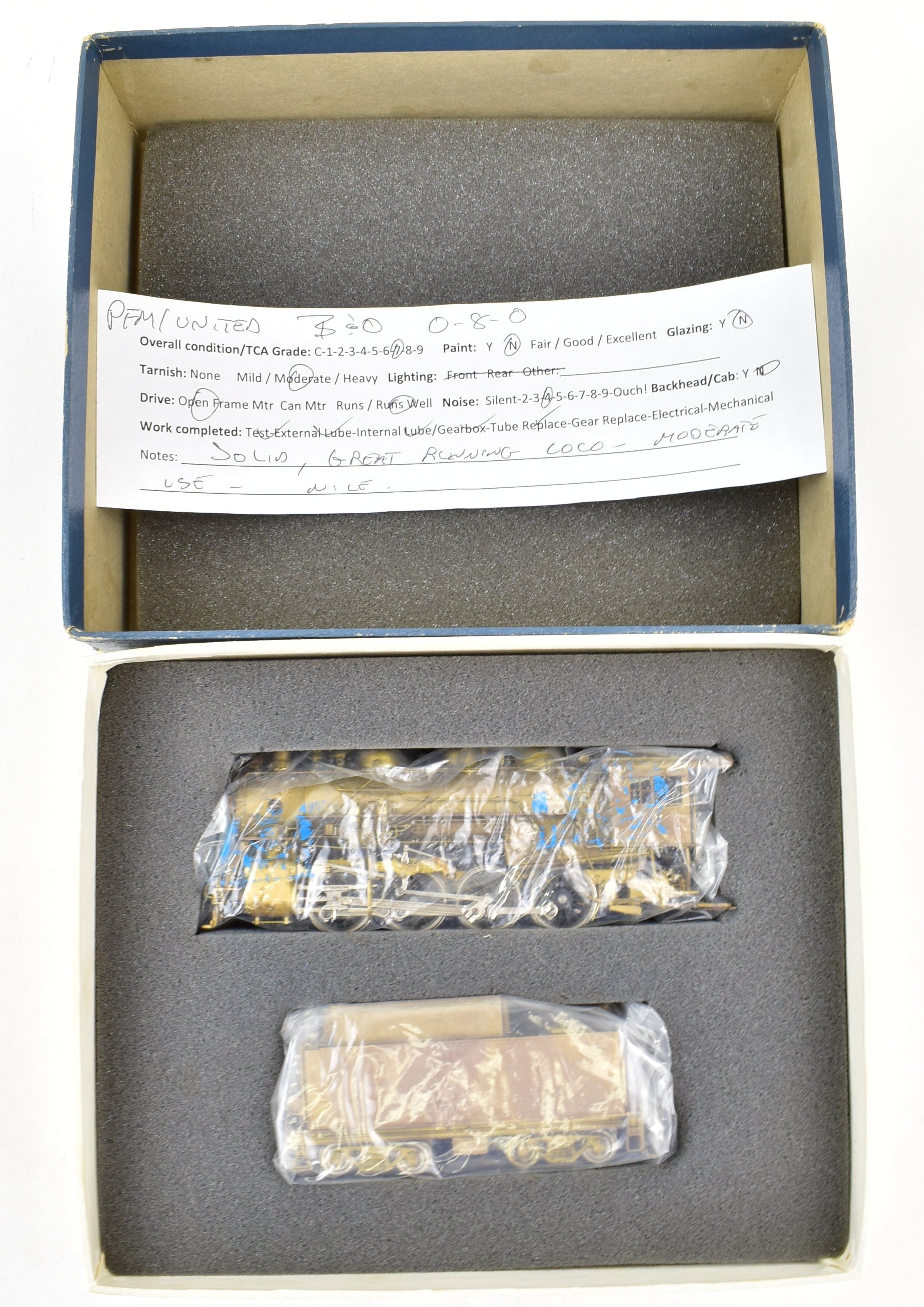 HO Scale Brass Pacific Fast Mail (PFM) - United Baltimore & Ohio L-2 0-8-0 B&O Power Series Model Train