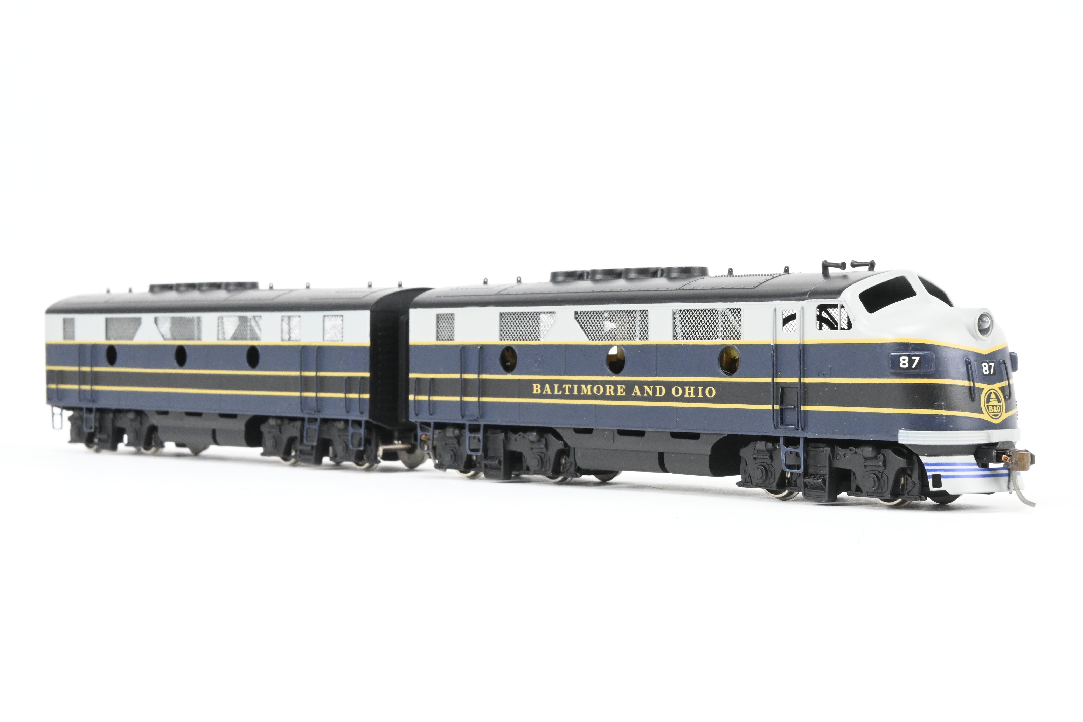HO Scale Brass Hallmark B&O EMD F3 A/B Set - Powered A, Unpowered B