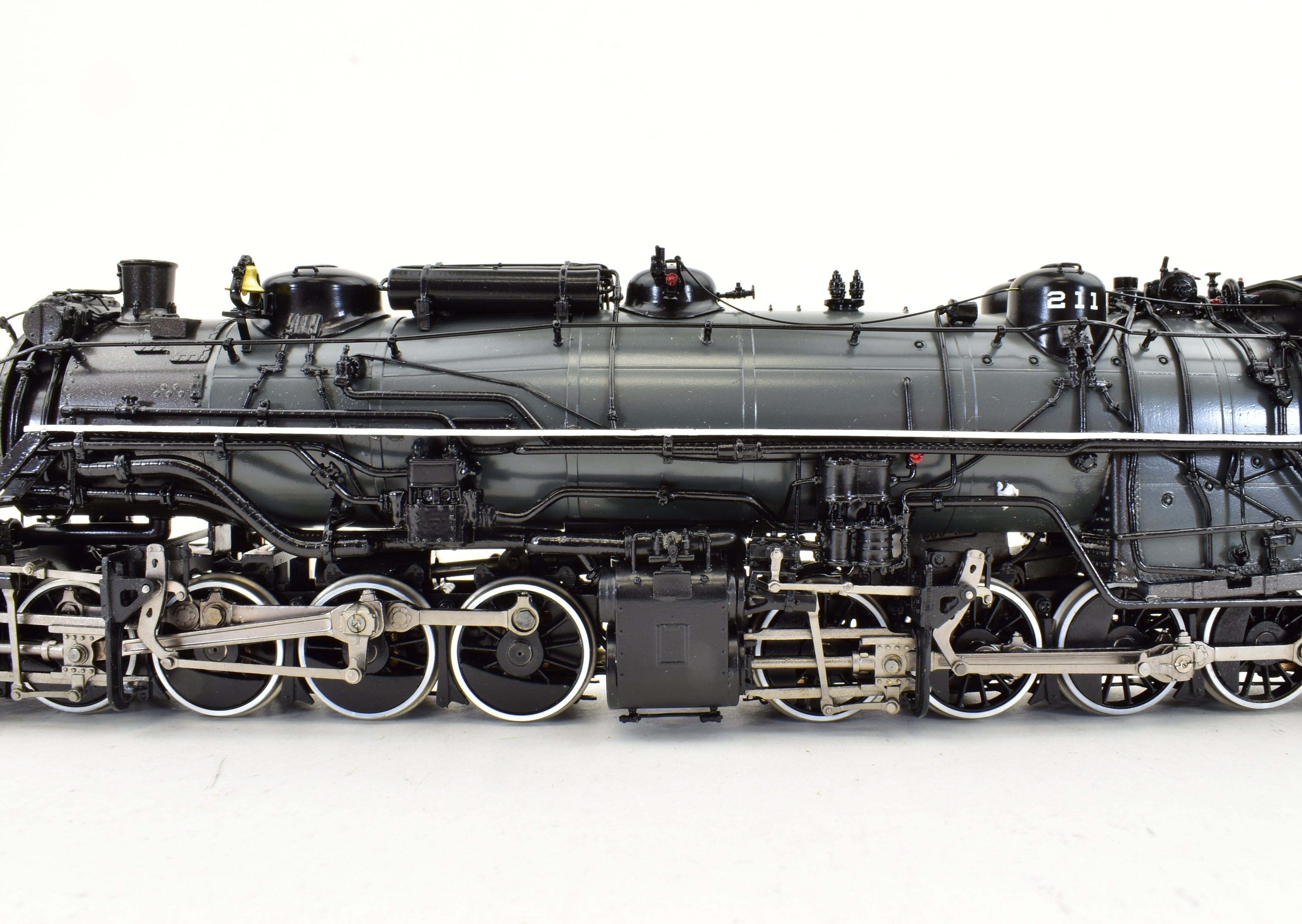 HO Scale Brass Steam Locomotive - Division Point (DVP) Duluth Missabe & Iron Range Class M - 2s 2 - 8 - 8 - 2 #211 with Grey Boiler Scheme and Factory Painted Finish