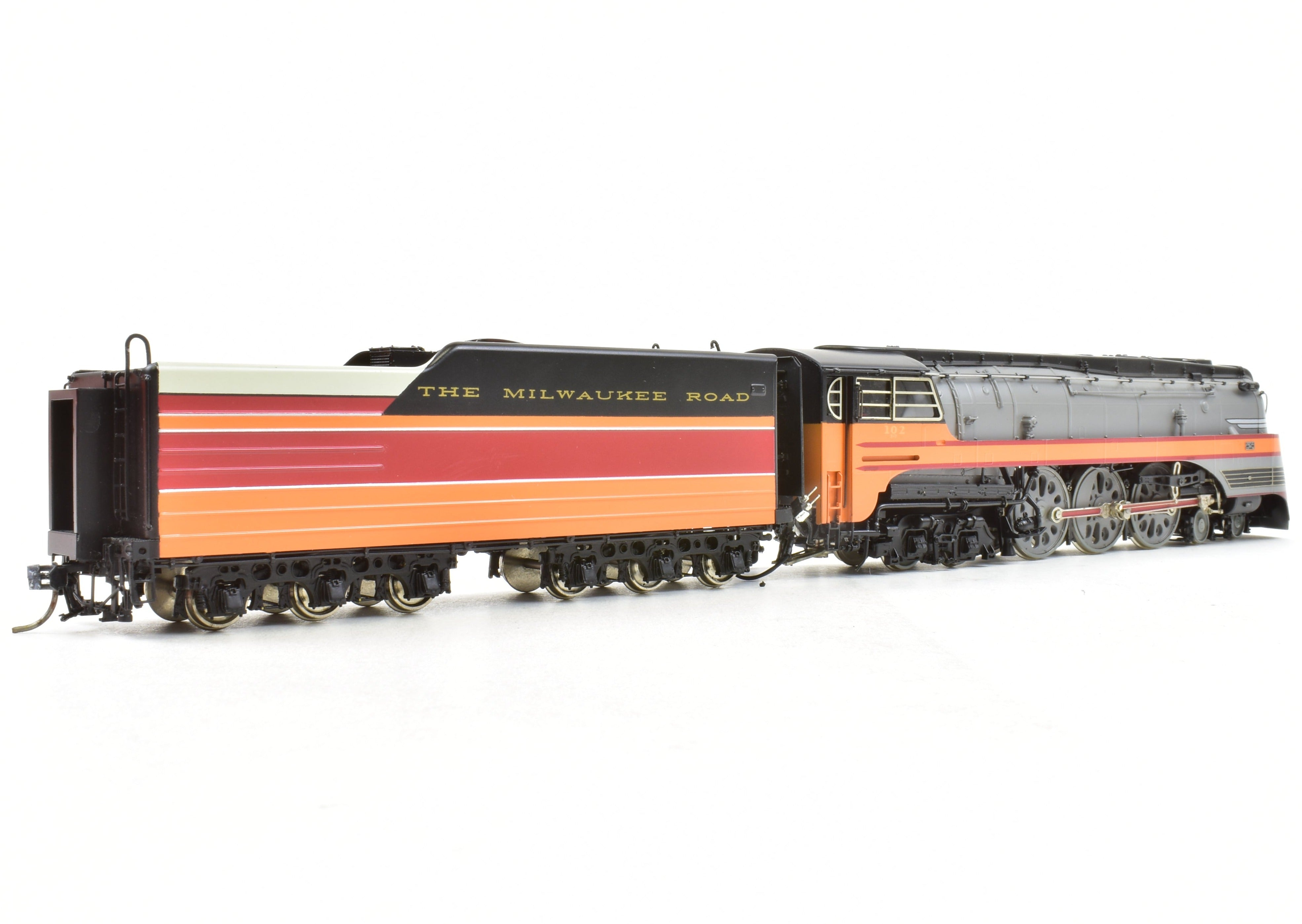 HO Scale Brass Precision Scale Co. Model Train - Milwaukee Road 4-6-4 F-7 Hudson Steam Locomotive As Built #102