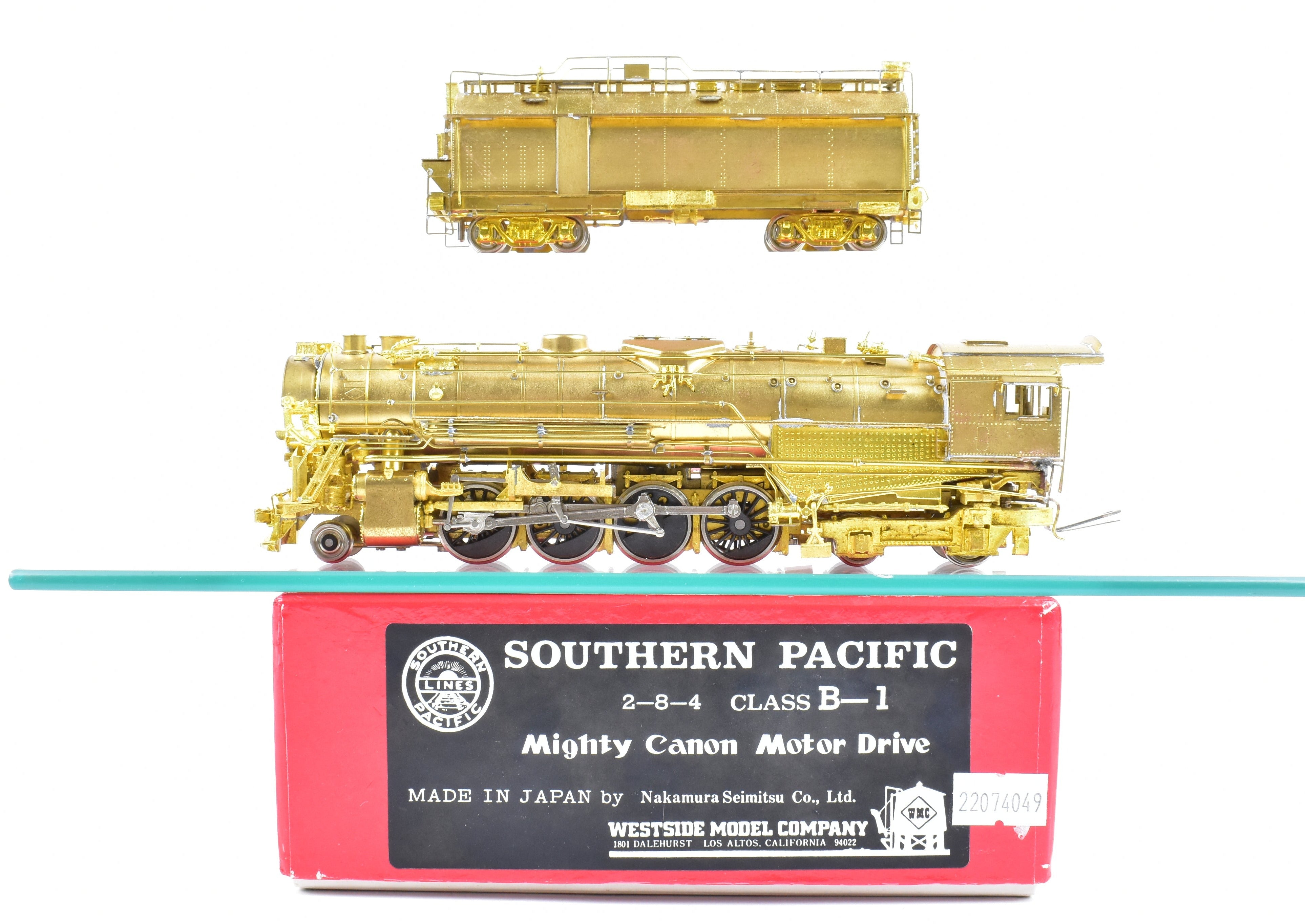 HO Scale Brass Model Train by Westside Model Co. - Southern Pacific Class B - 1 2 - 8 - 4 Locomotive Replica