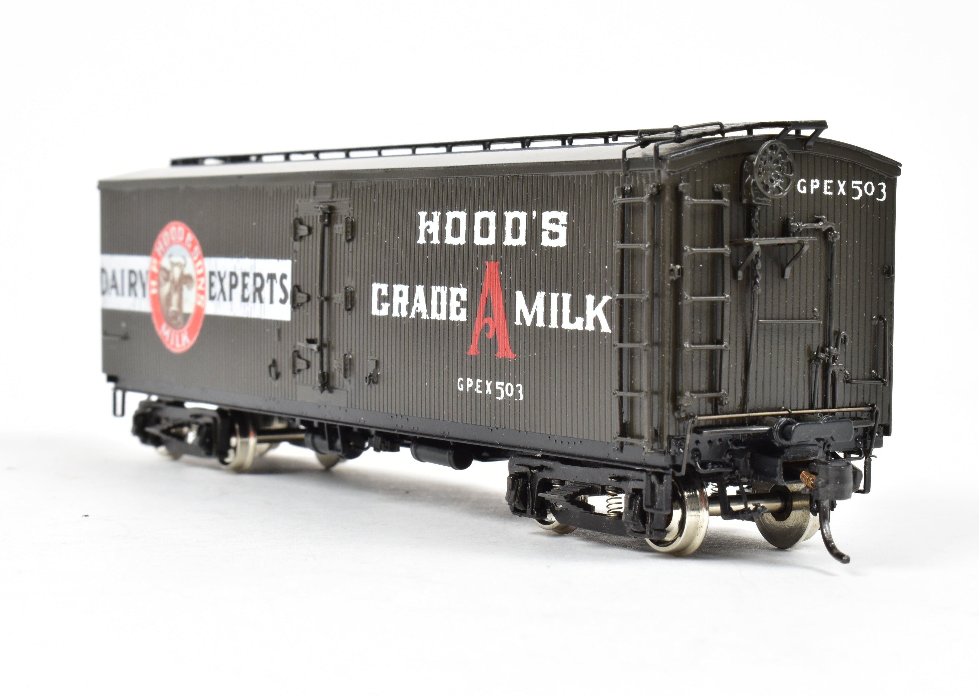 High - Quality HO Scale Brass Precision Scale Co. Model Train GPEX 41 - Foot Wood Sheath Milk Tank Car Hoods FP for Collectors