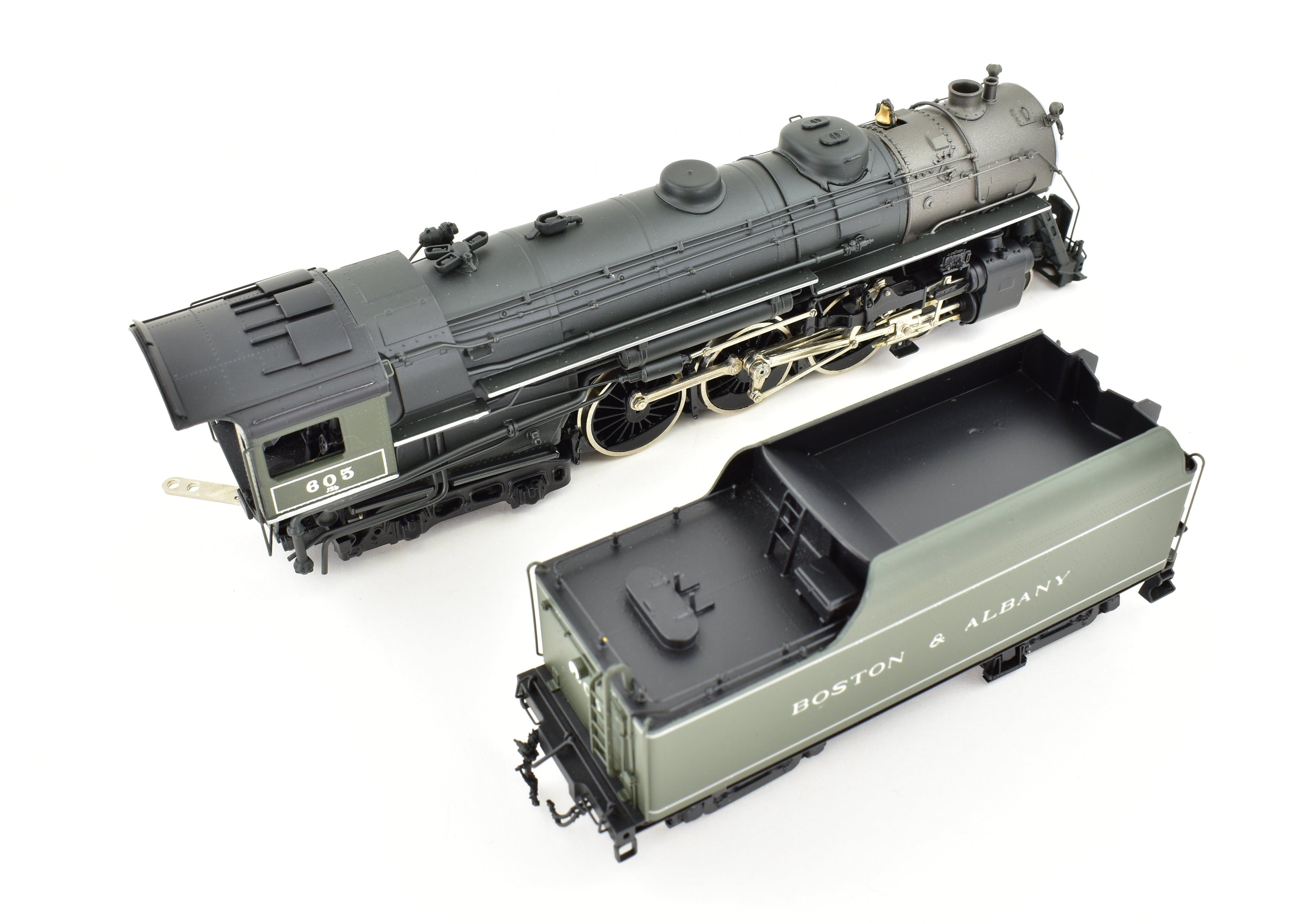 HO Scale Brass Key Imports Boston & Albany J - 2b 4 - 6 - 4 Hudson No. 605 Round Dome FP
