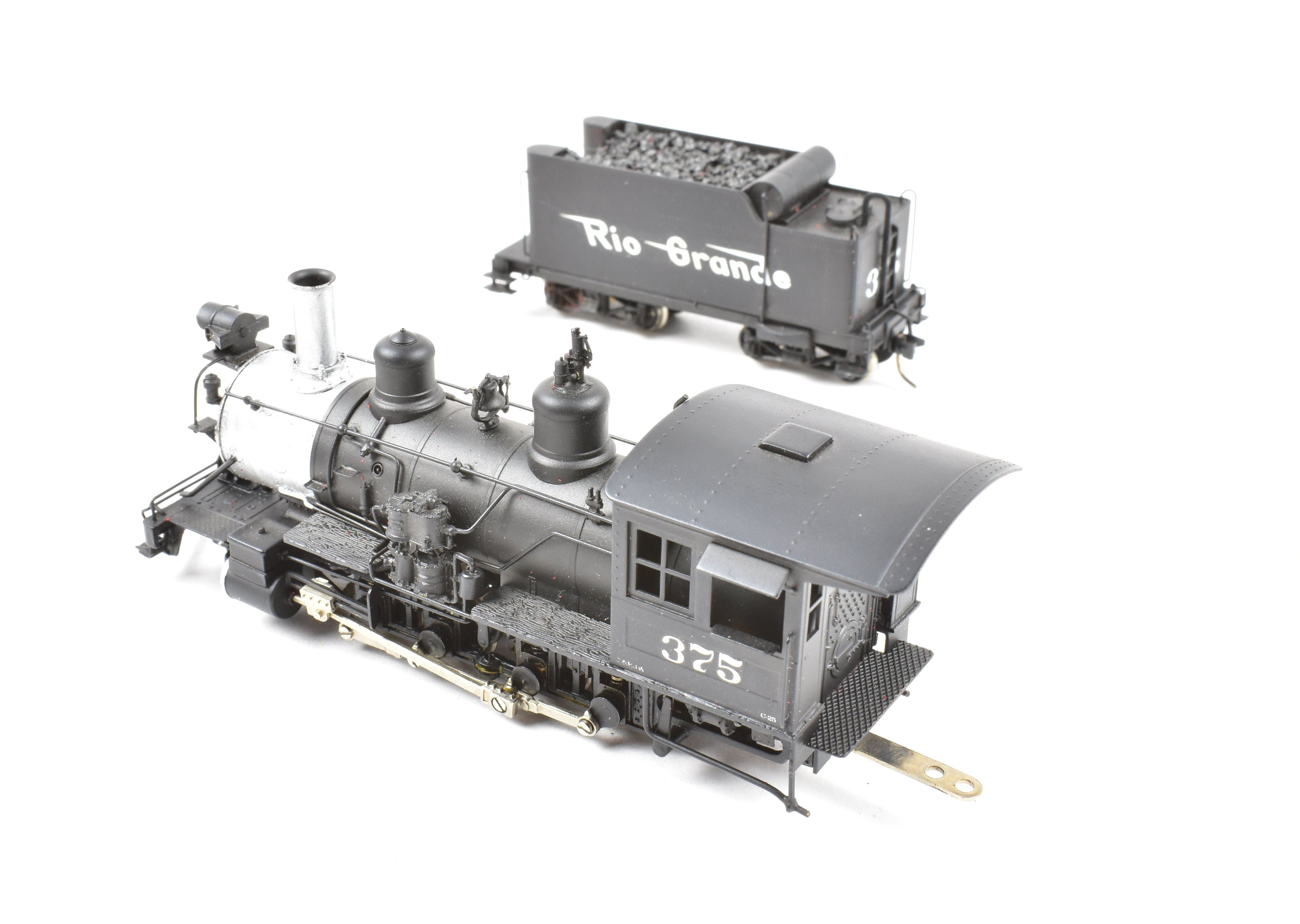 HOn3 Scale Brass Model Train - Westside Model Co. D&RGW (Denver & Rio Grande Western) C - 25 2 - 8 - 0 #375 with Custom Painted Finish
