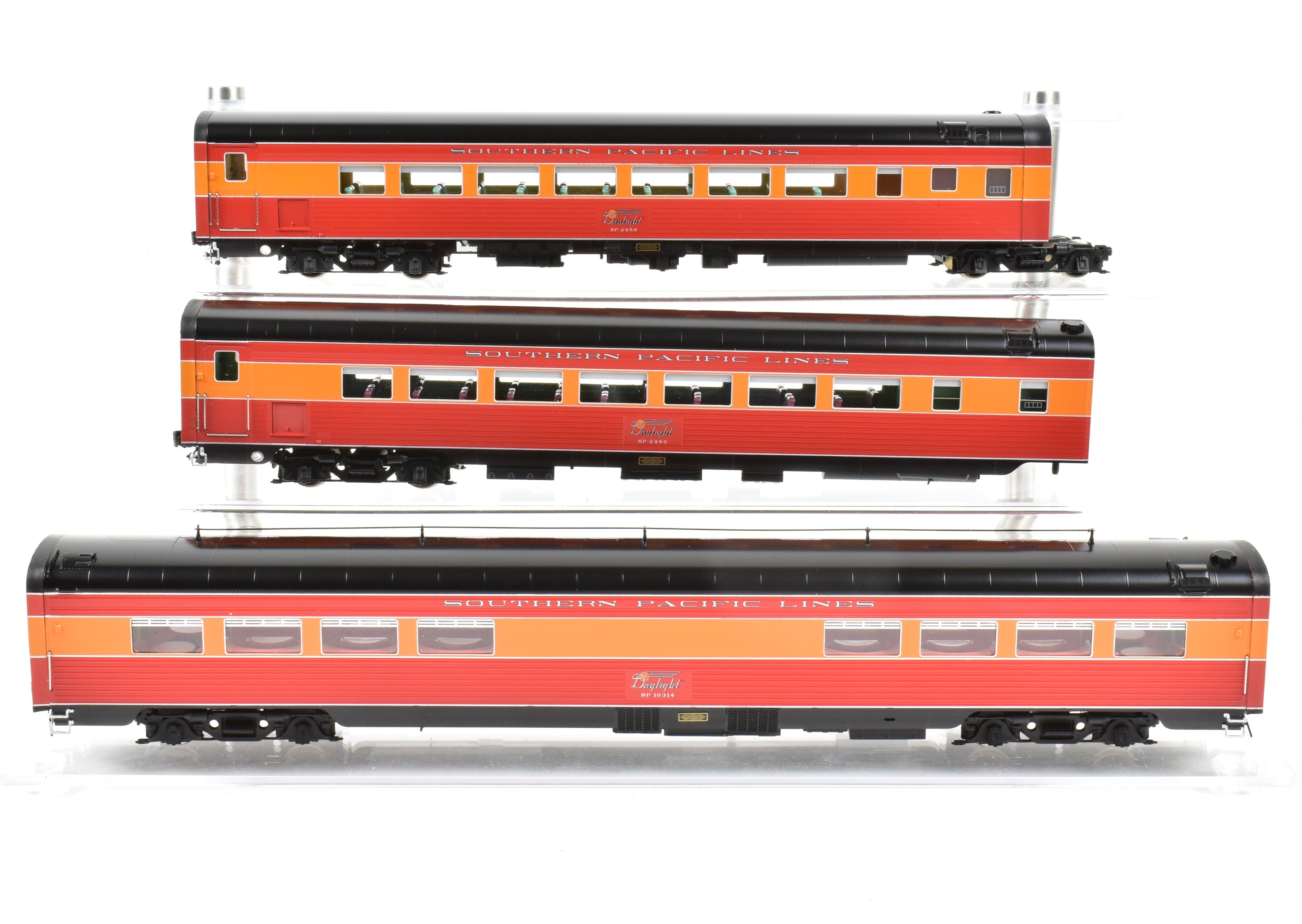 High - Quality HO Scale Brass Model Train CON CIL - Challenger Imports SP - Southern Pacific 1941 Morning Daylight 16 - Car Complete Full Train Set Along with 10 - Car Set and Two 3 - Car Add - On Sets FP