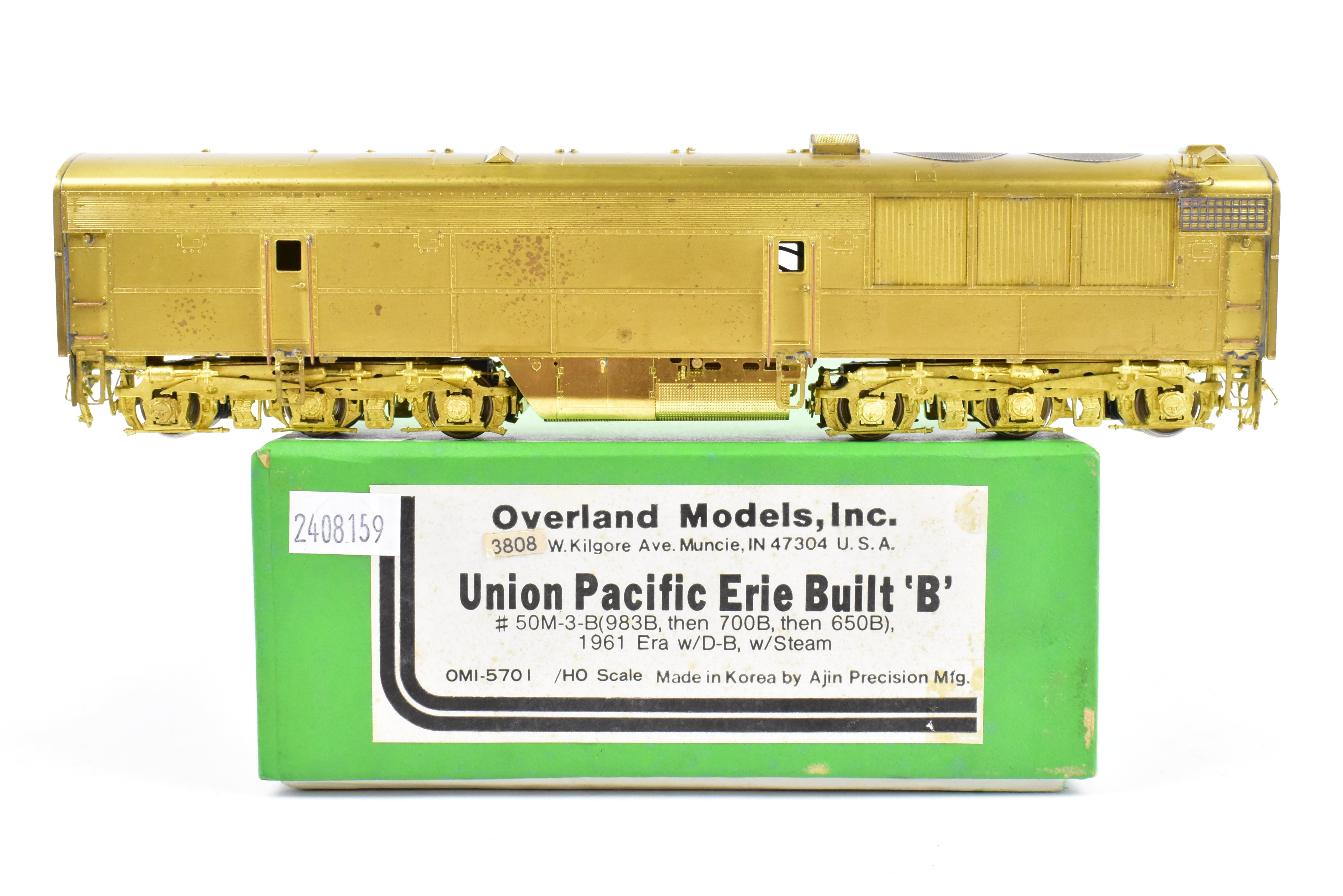 HO Brass OMI UP Erie Built B-Unit with Dynamic Brakes and Steam Generator