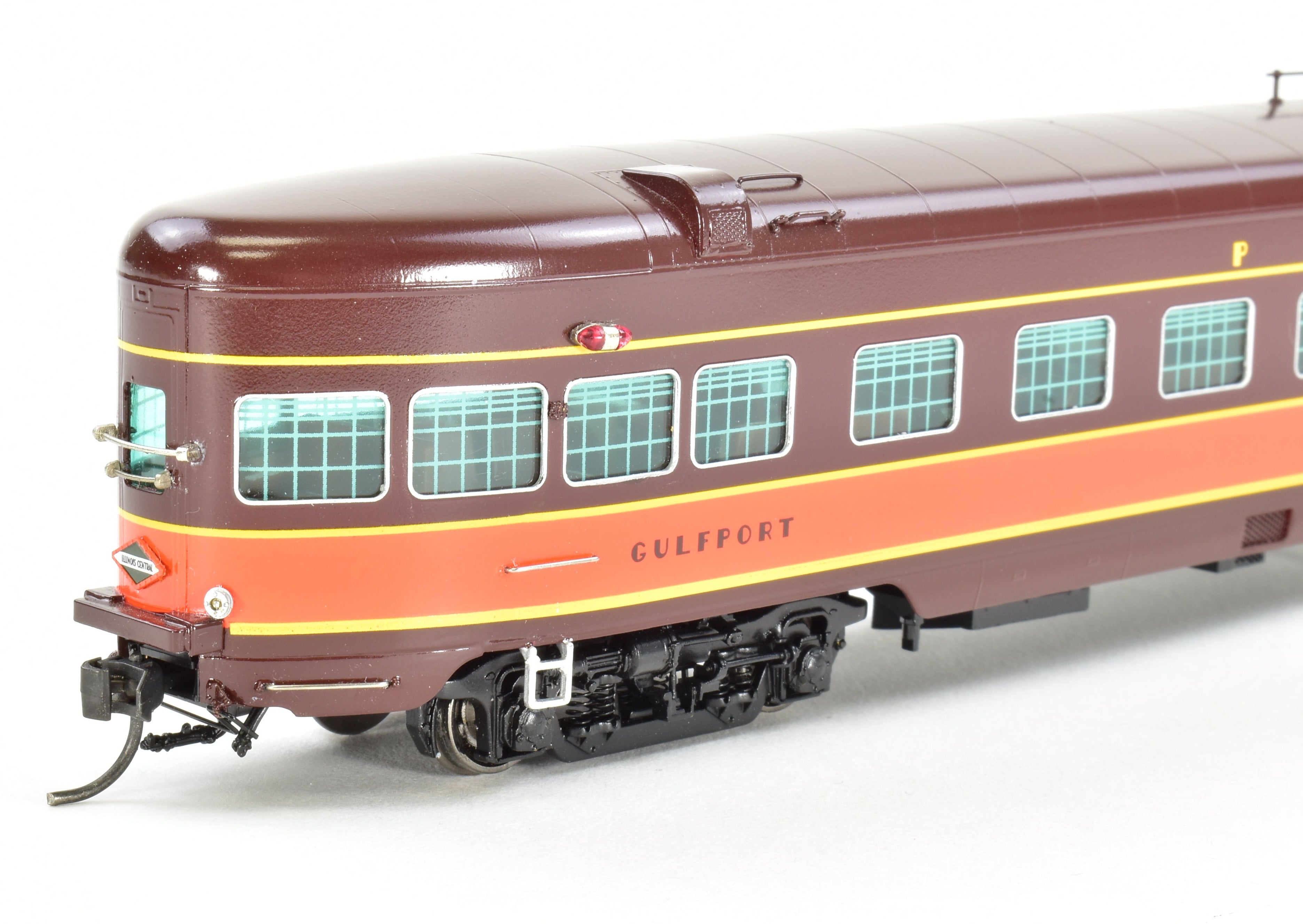 HO Scale Brass Model Train Set - Railway Classics Illinois Central 1942 Panama Limited 10-Car Set with EMD E6 AA Set F/P, Featuring ESU DCC & Sound System