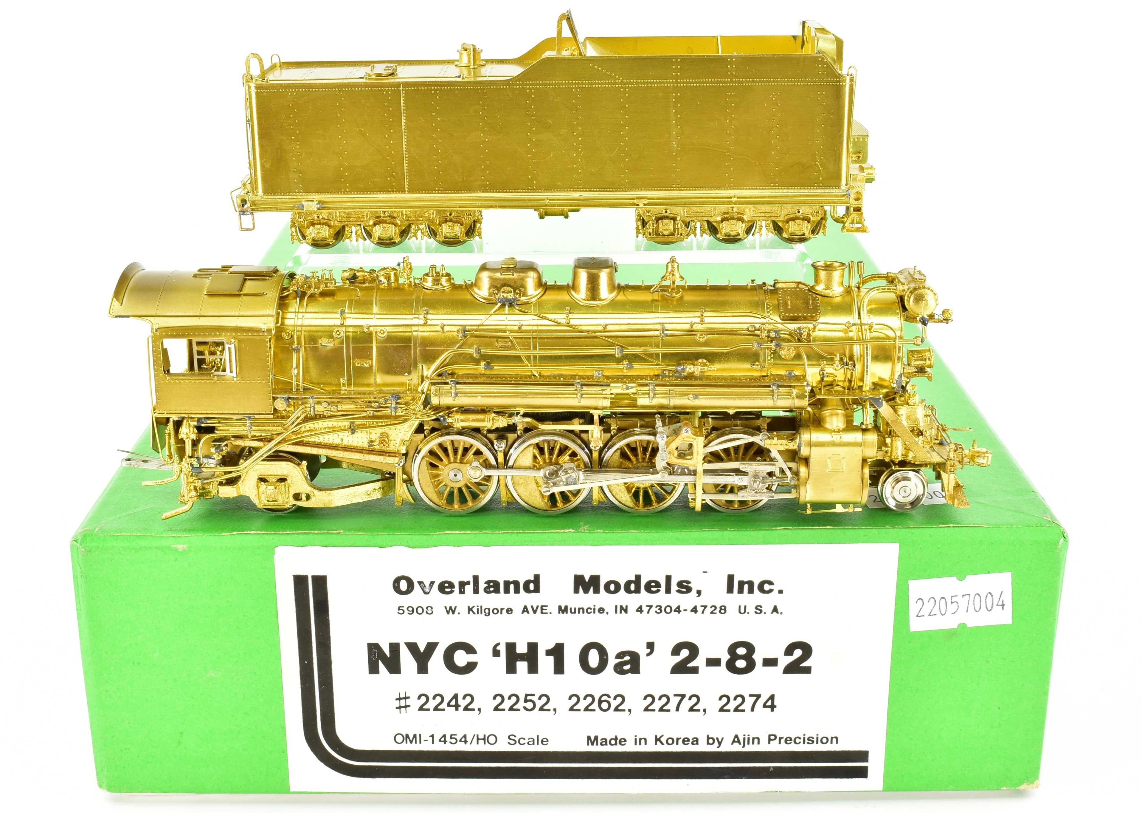 HO Brass OMI - Overland Models NYC New York Central H - 10a 2 - 8 - 2 Elesco FWH Sound - Ready Model