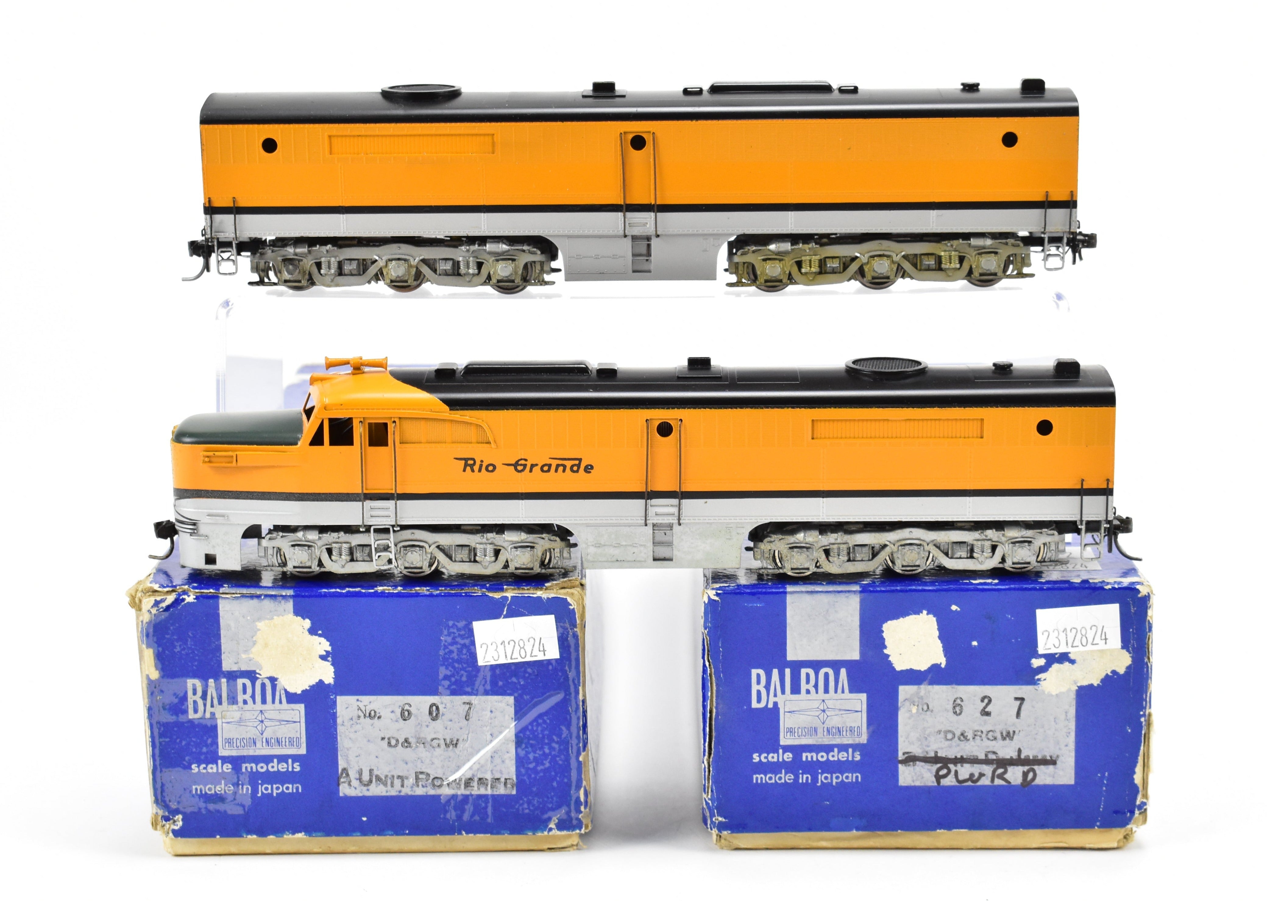 HO Scale Brass Denver & Rio Grande Western Alco PA-1/PB-1 Set FP Model