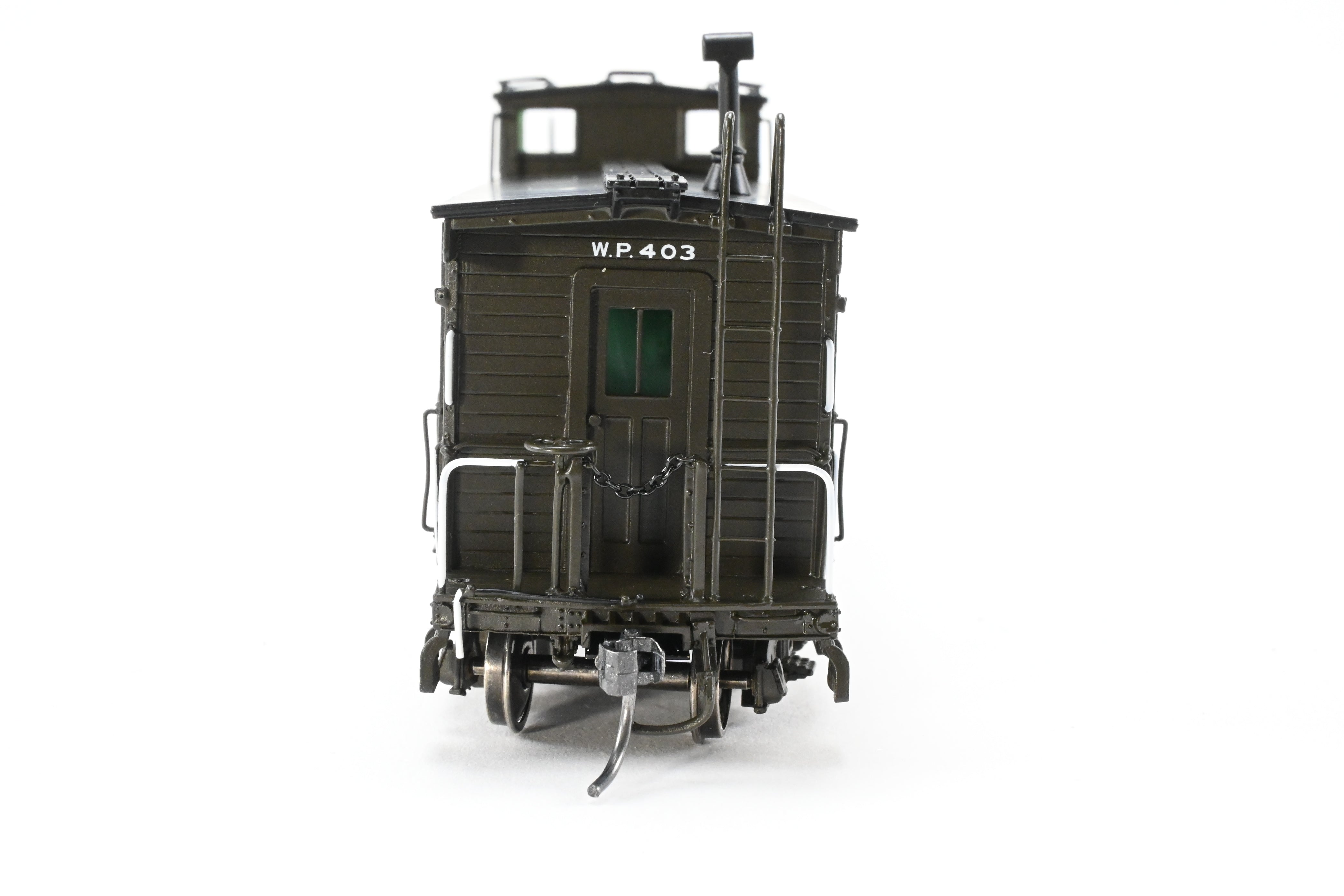 HO NEW Brass North Bank Line WP Western Pacific #403 Pullman Green Caboose with Side Door