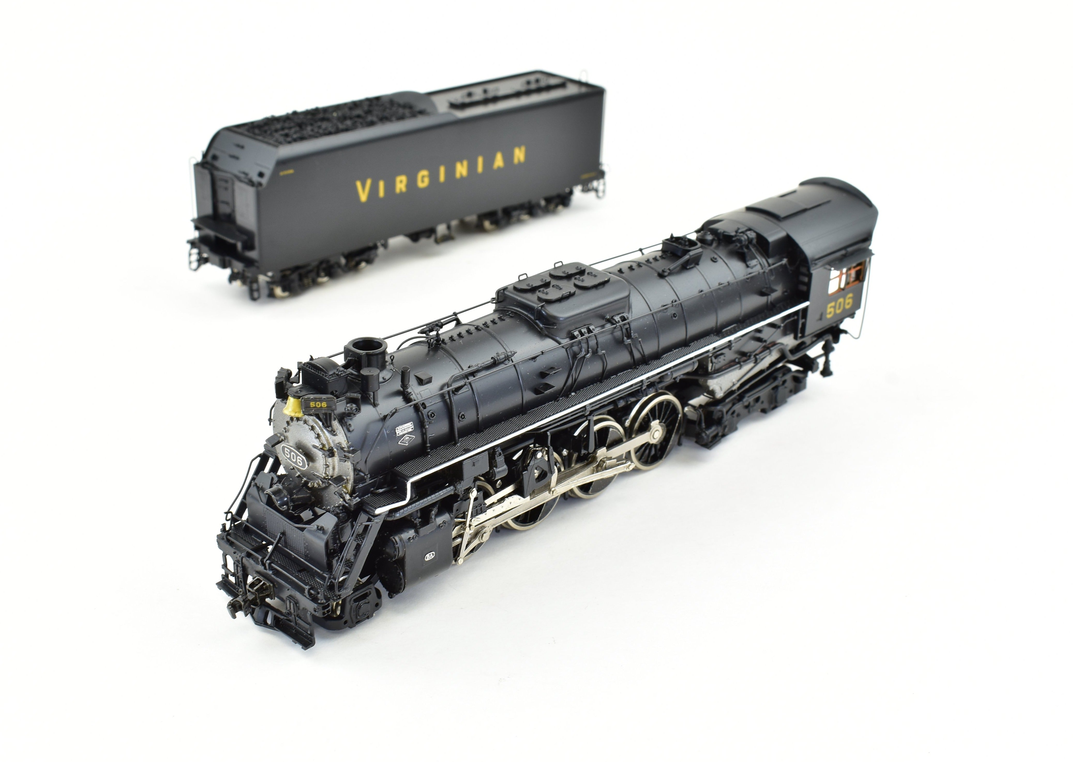 HO Scale Brass Precision Scale Co. Virginian BA 2-8-4 Berkshire Model Steam Locomotive, Precision Scale Co. VGN, Sold As-Is Without Lights