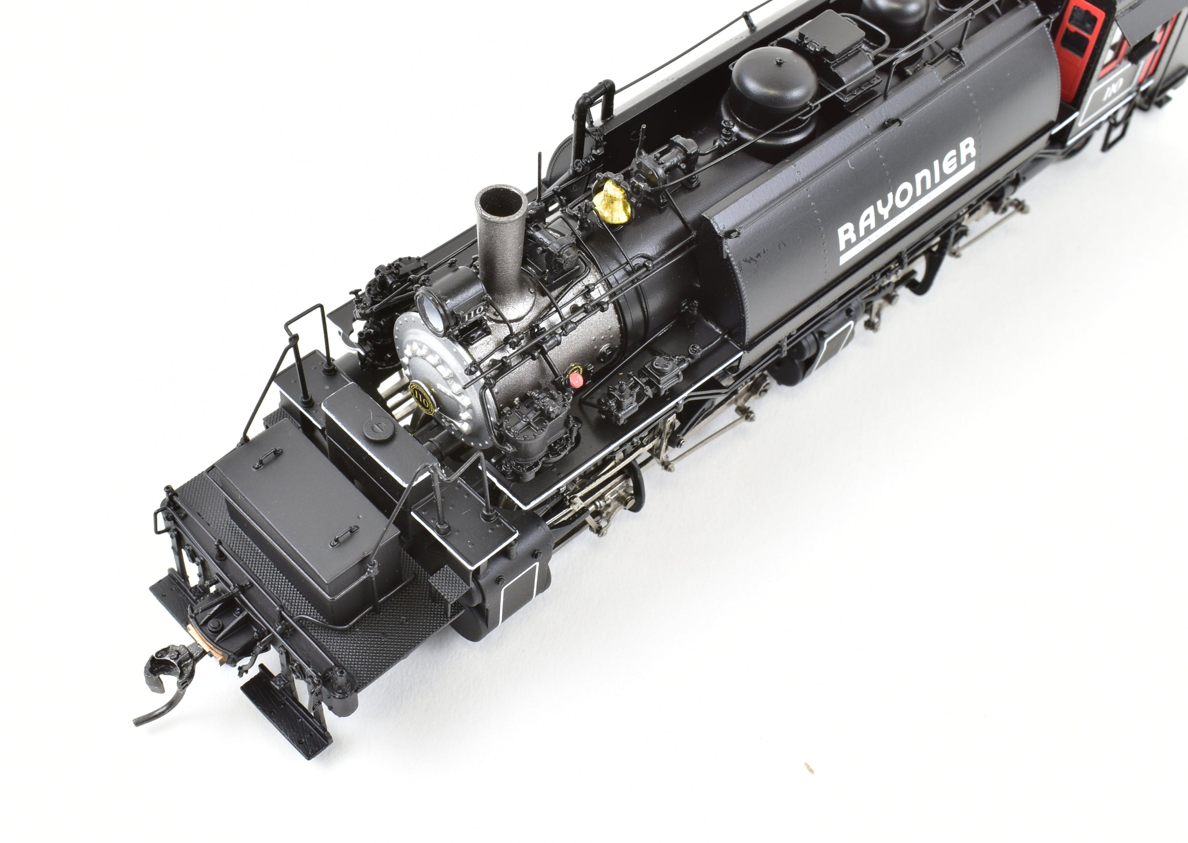 High - Quality HO Scale Brass Division Point (DVP) Baldwin Logging Mallet Steam Locomotive #110 2 - 6 - 6 - 2T with Auxiliary Tender - The Last Available Model from Rayonier Incorporated