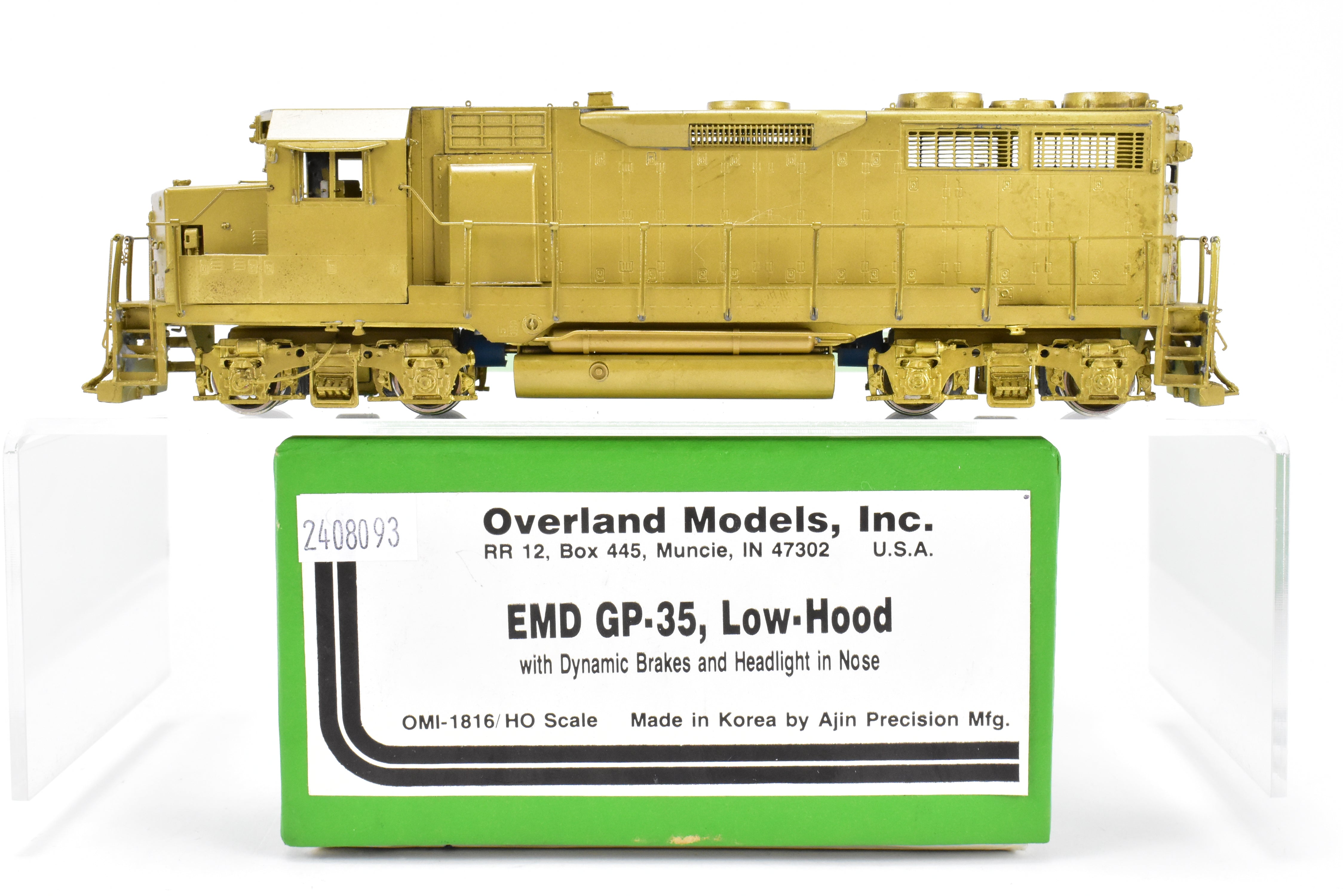 HO Scale Brass Model Train - Overland Models Inc. EMD GP35 Locomotives of Various Roads with Dynamic Brakes and Nose - Mounted Headlight in N Scale