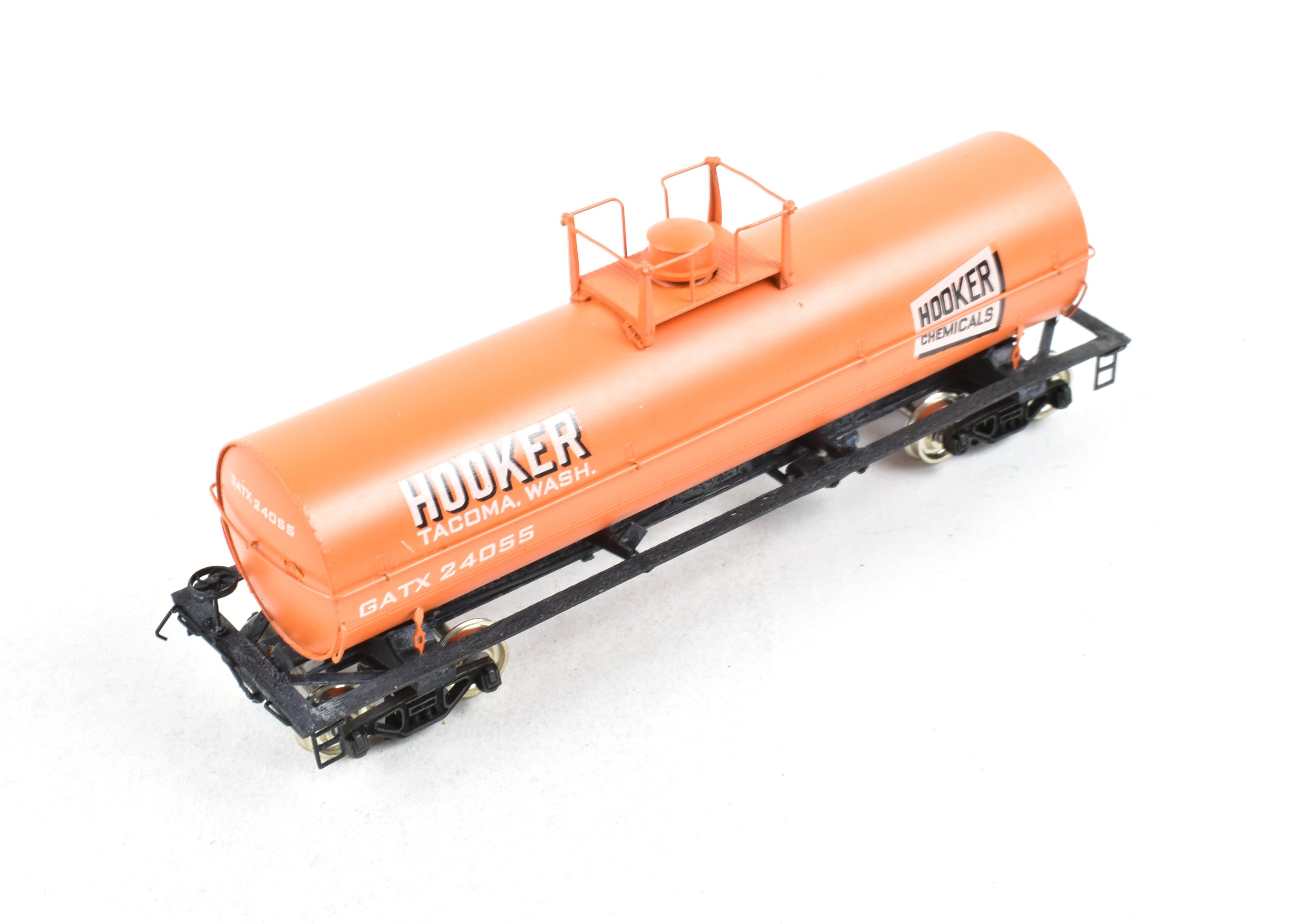 HO Brass PSC Precision 11,141 Gallon Orange Hooker Chemicals Tank Car
