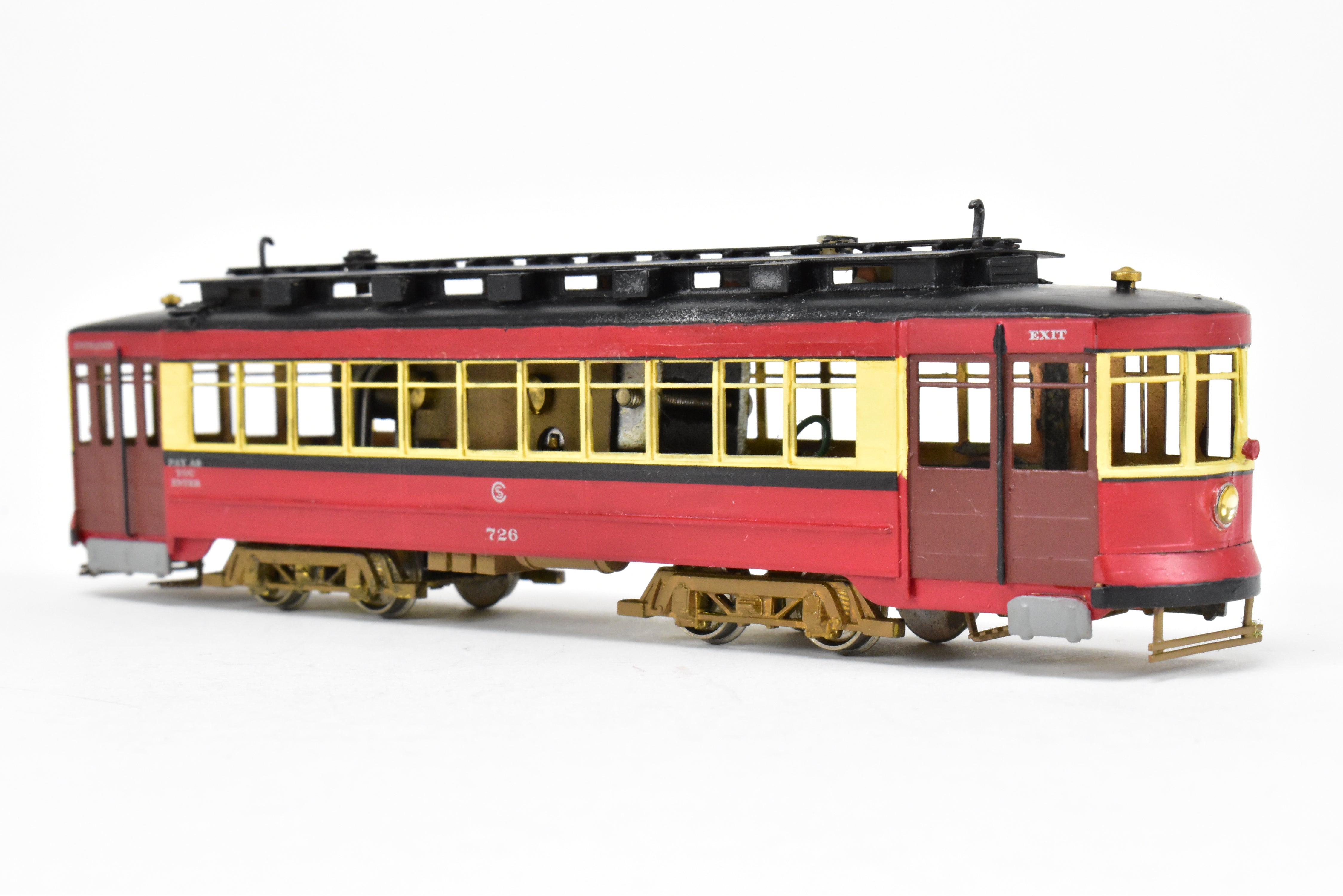 HO Scale Brass Chicago Surface Lines Pullman Car Model - Fairfield Models 343 CSL Custom Painted with Road Number 726