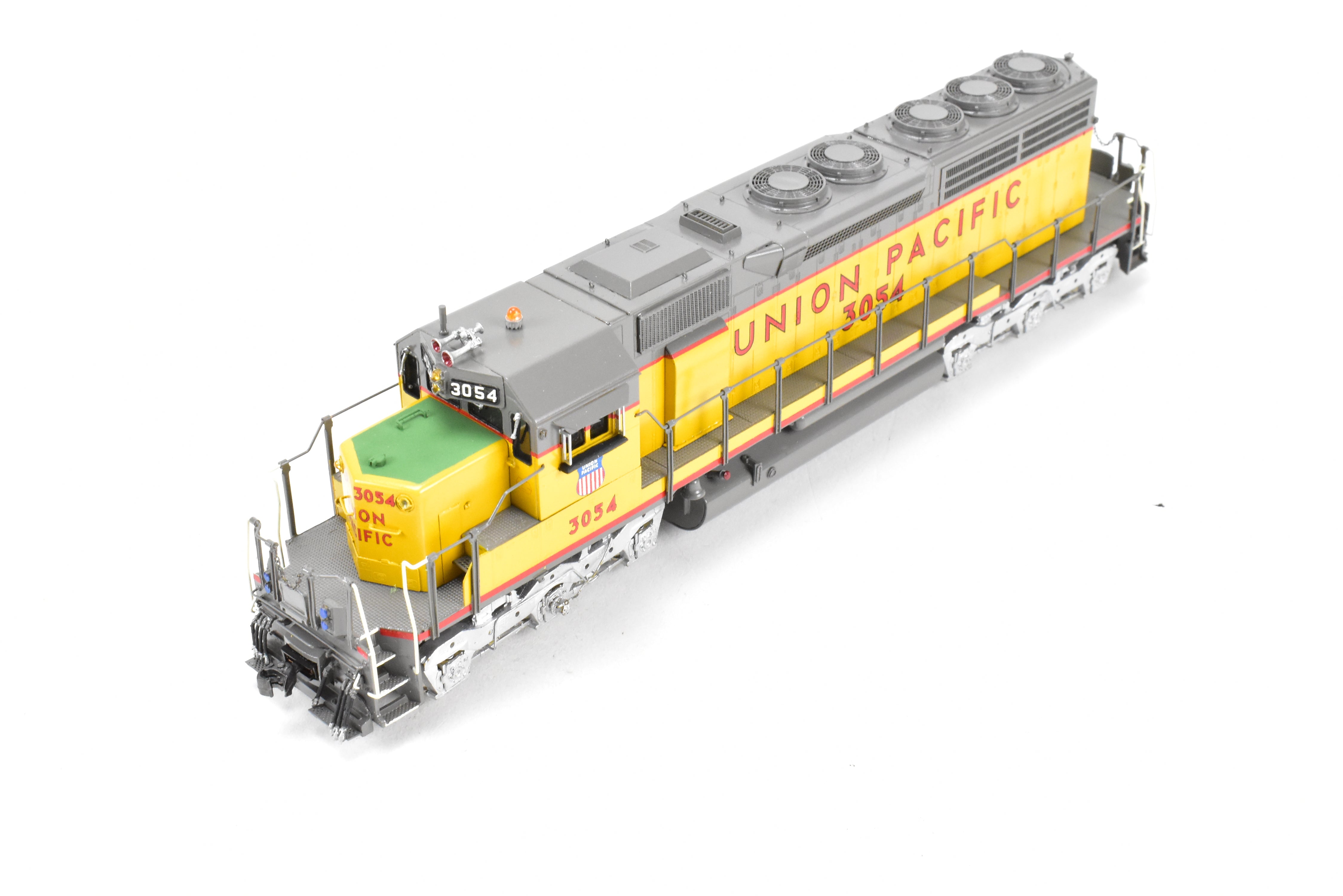 HO Scale Brass Model Train - Overland Models Inc. Union Pacific EMD SD40 Low Hood Locomotive with Dynamic Brakes, Low Mounted Brake Cylinders, Custom Painted as UP No. 3054